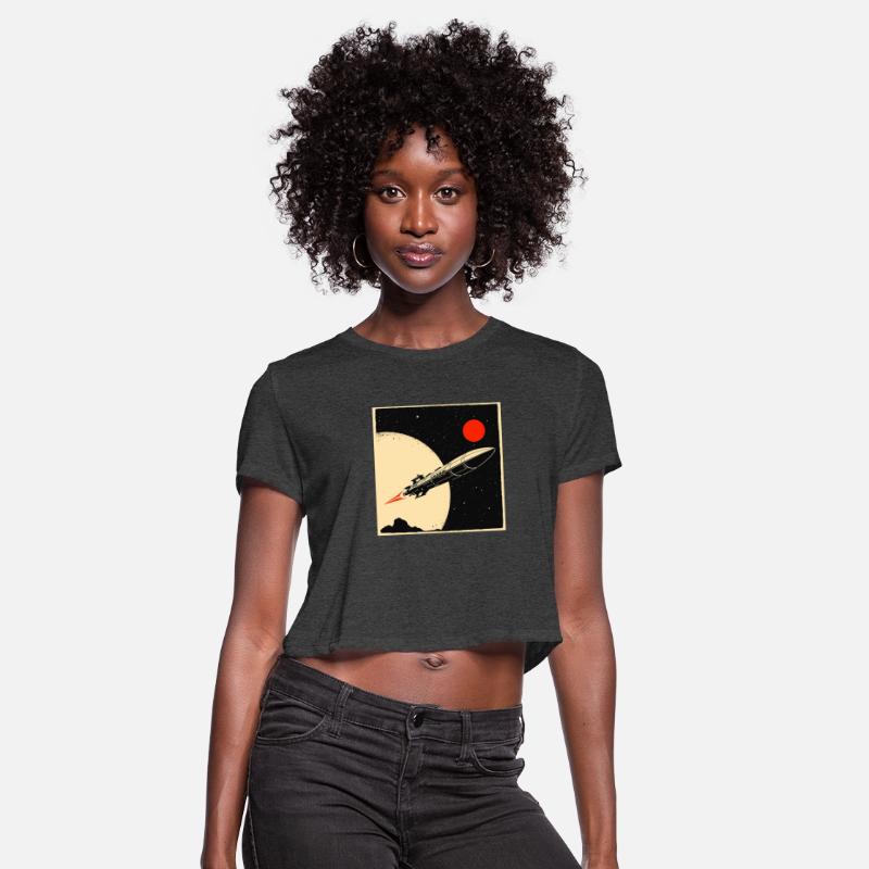 Retro Sci-Fi Rocket Ship 01 - Red Sun