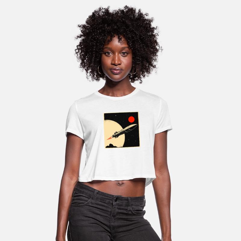 Retro Sci-Fi Rocket Ship 01 - Red Sun