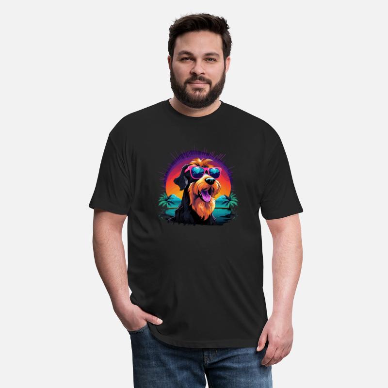 Retro Wave Airdale Terrier Dog Shirt