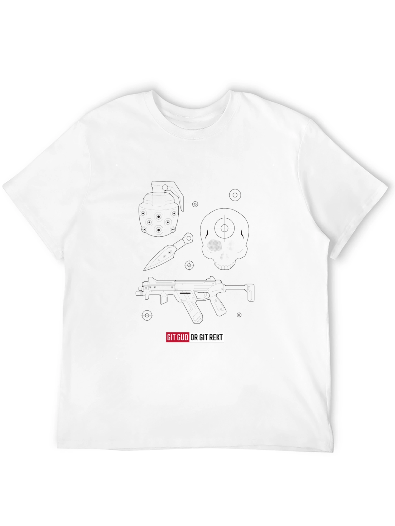 Git Gud or Git Rekt Black T-Shirt