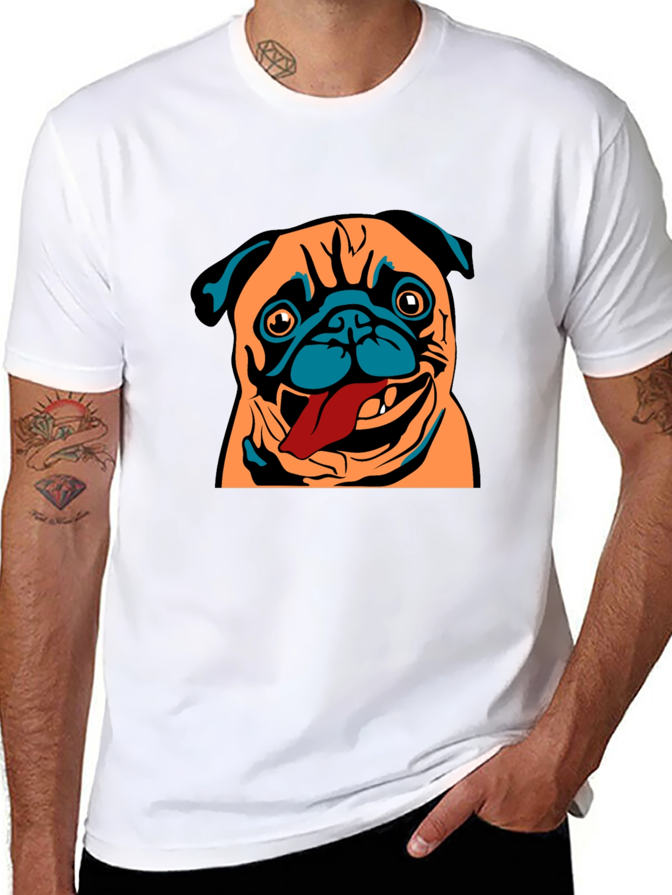 Pug Graphic Tee - Unique Dog Lover Gift