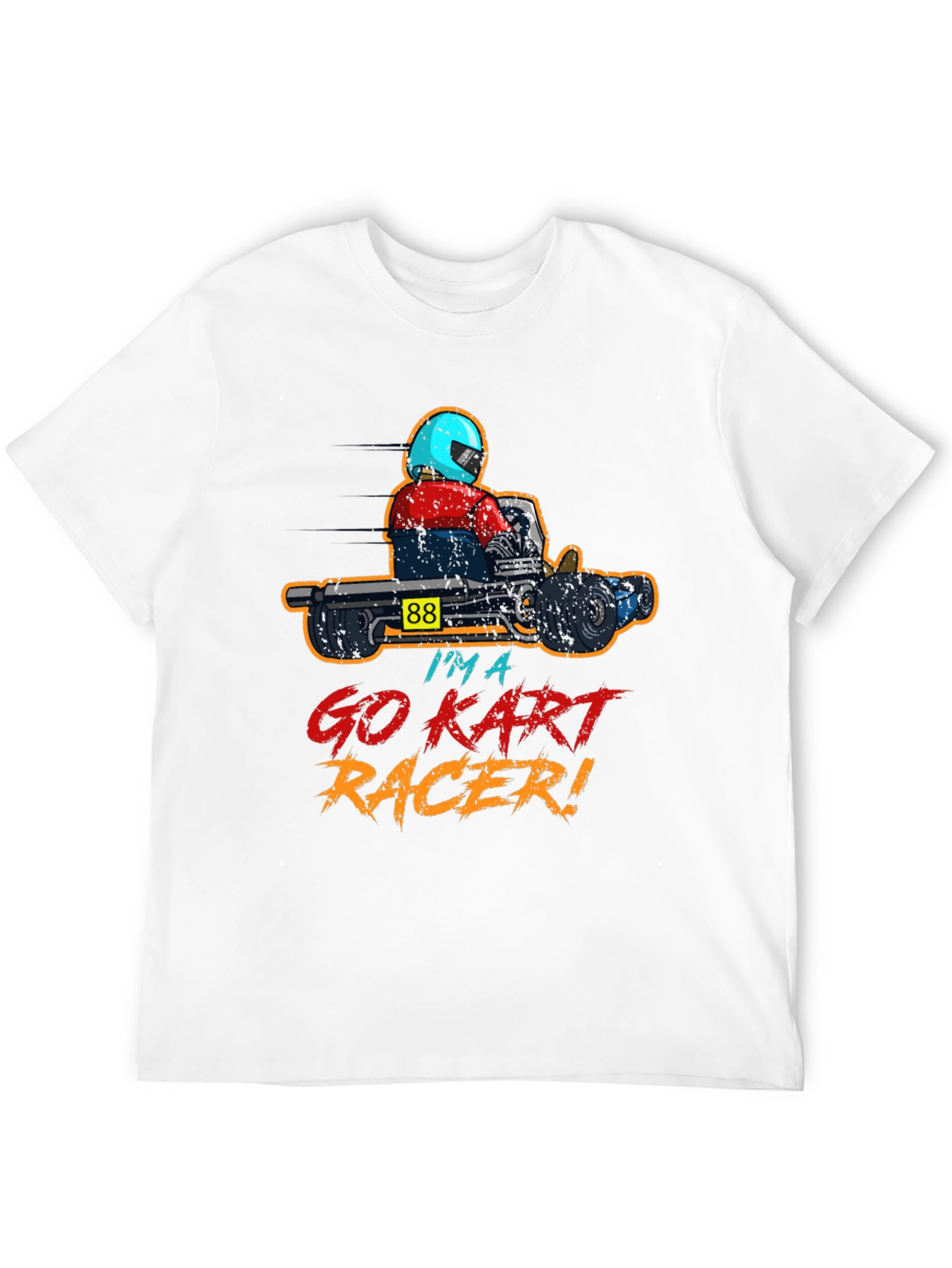 Go Kart Racer Graphic T-Shirt - Black Cotton Tee