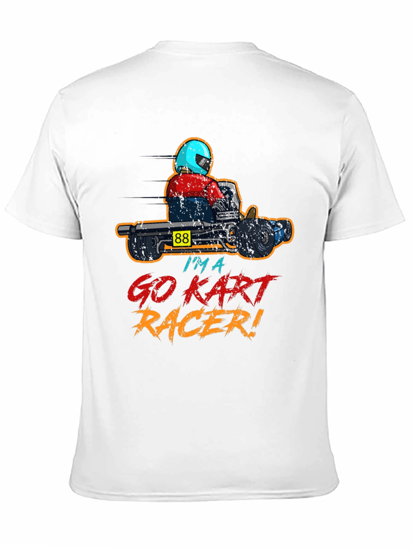 Go Kart Racer Graphic T-Shirt - Black Cotton Tee
