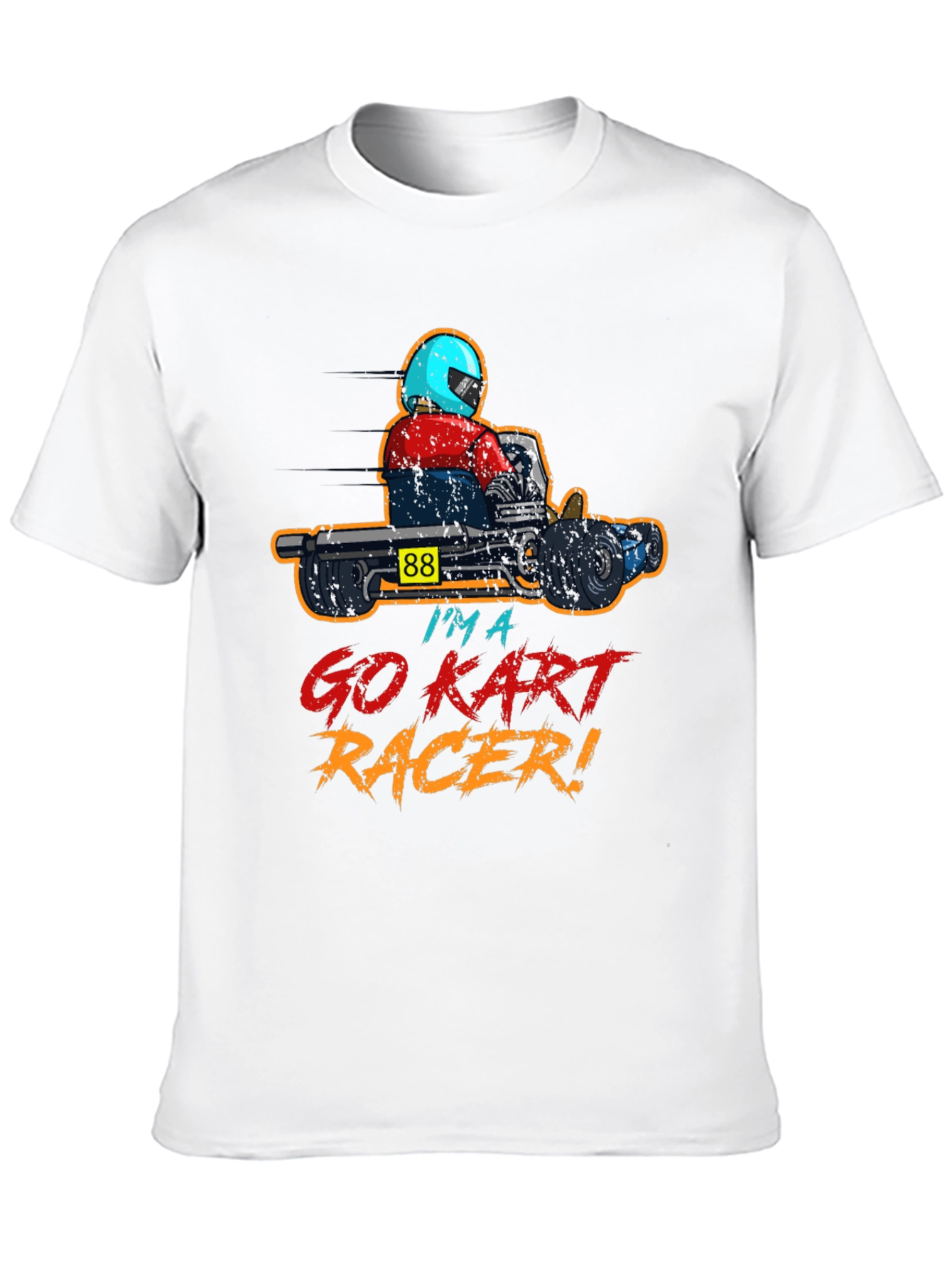 Go Kart Racer Graphic T-Shirt - Black Cotton Tee
