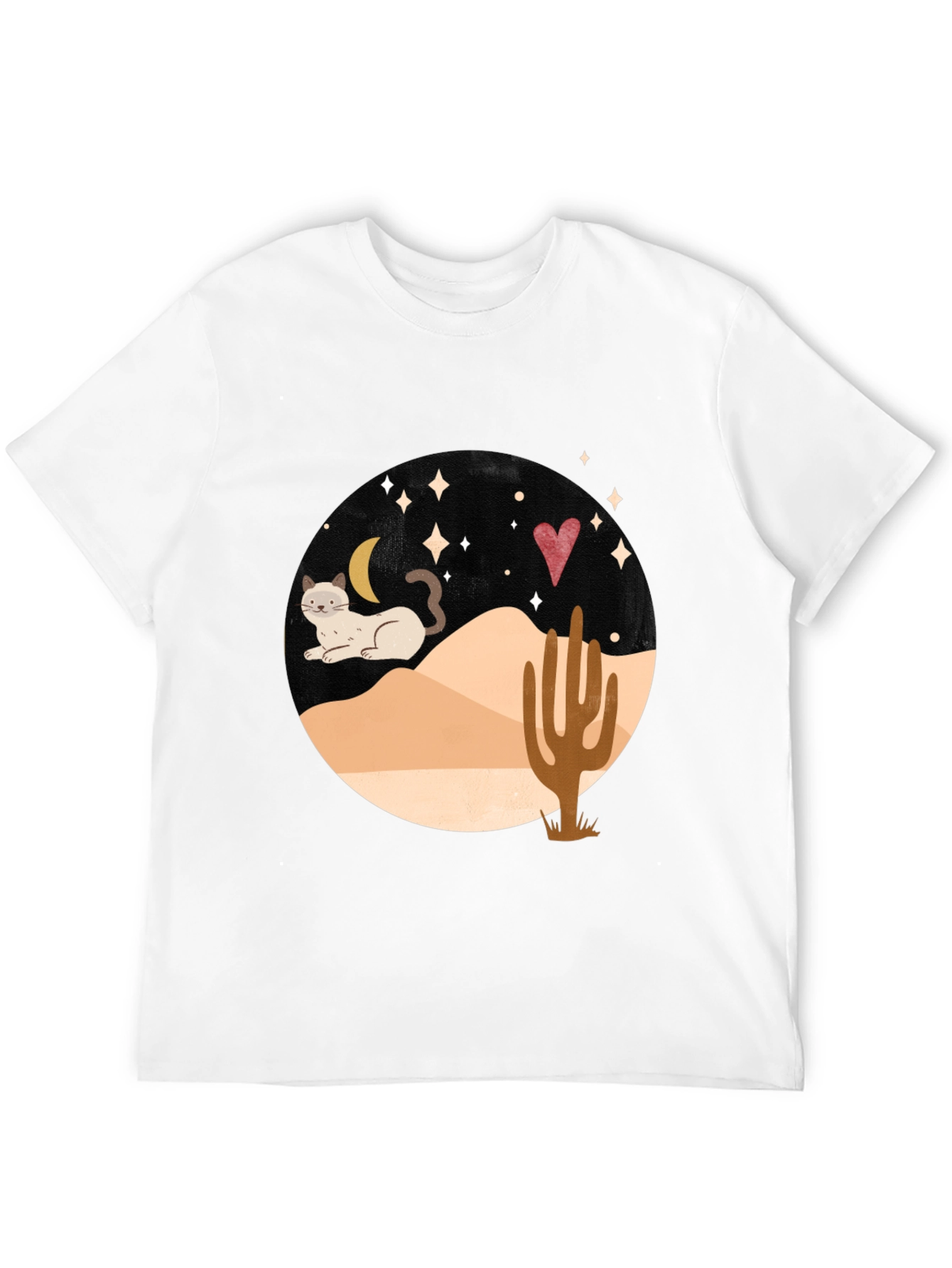 Desert Cat Graphic Tee - Black