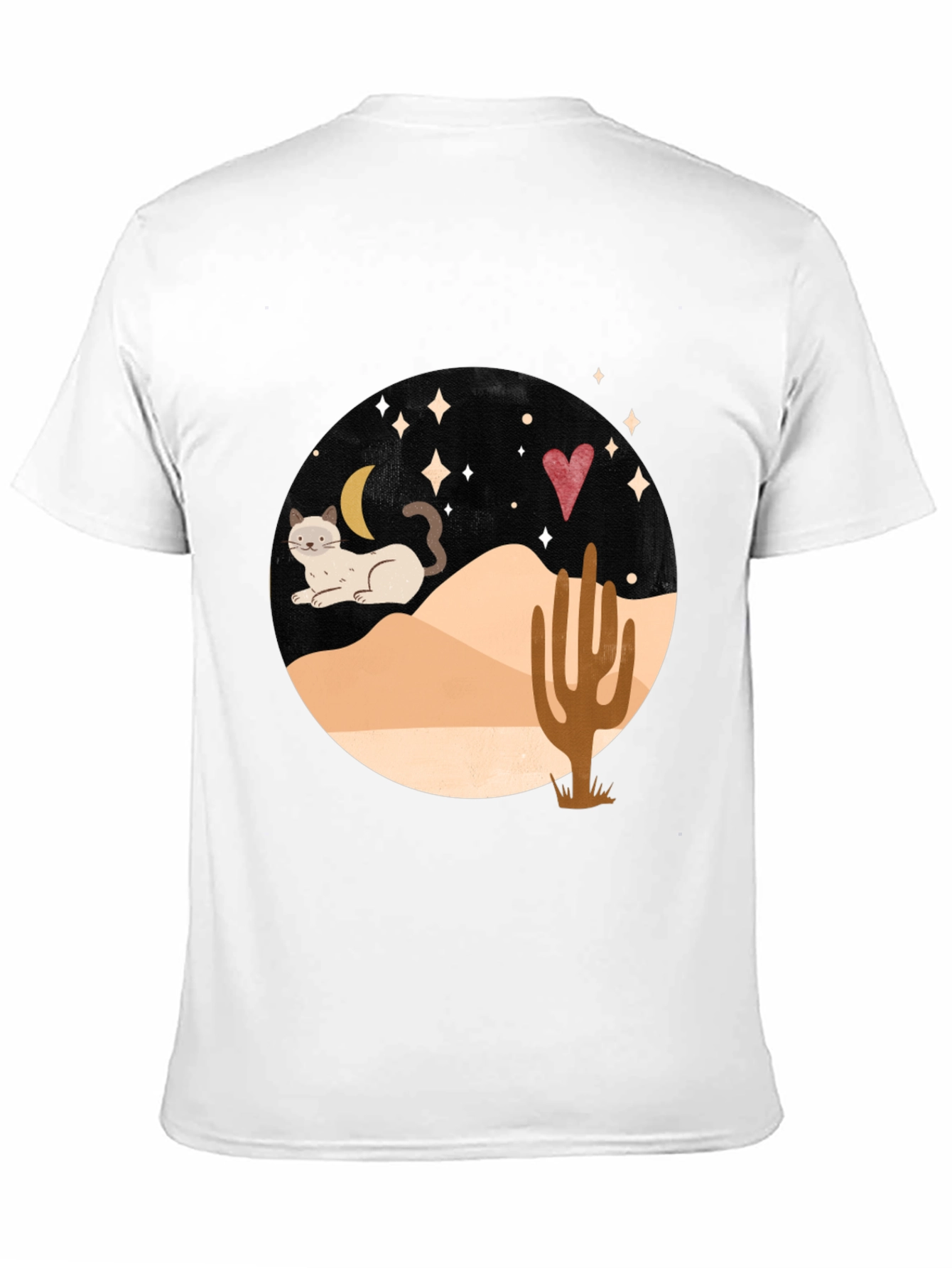 Desert Cat Graphic Tee - Black