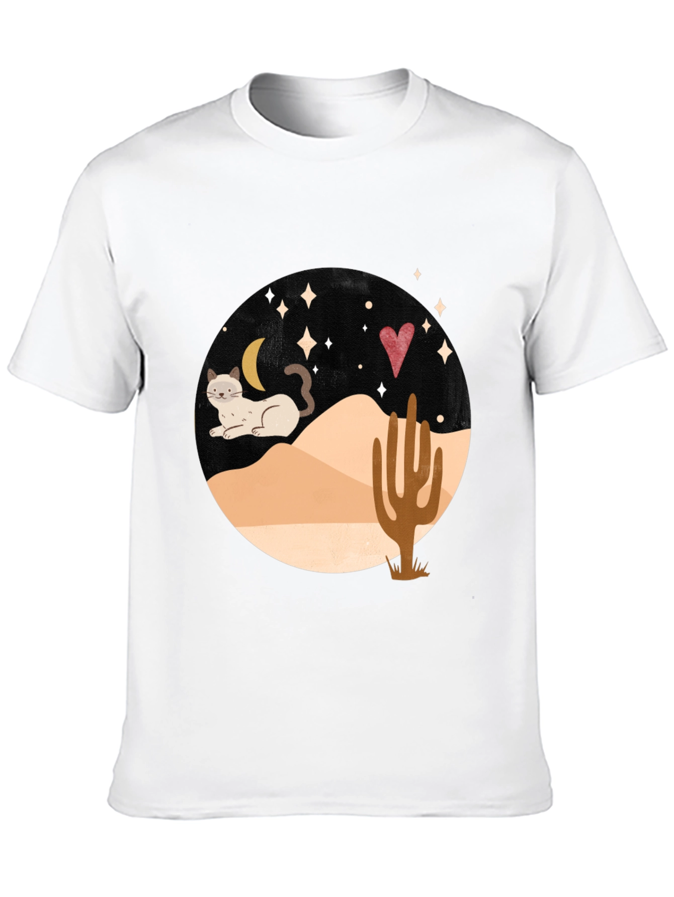 Desert Cat Graphic Tee - Black