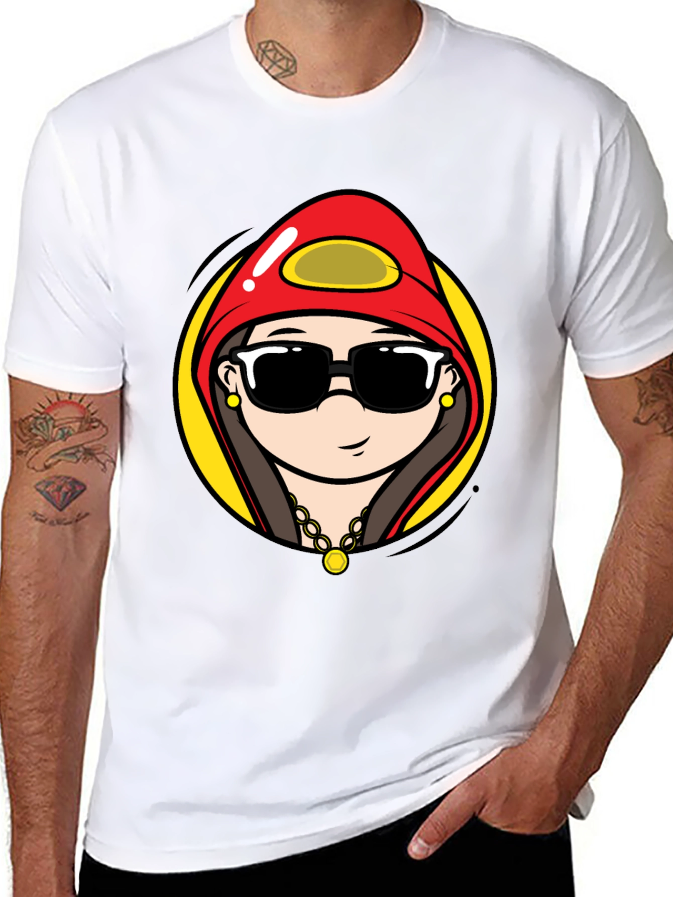 Cartoon Character Black T-Shirt