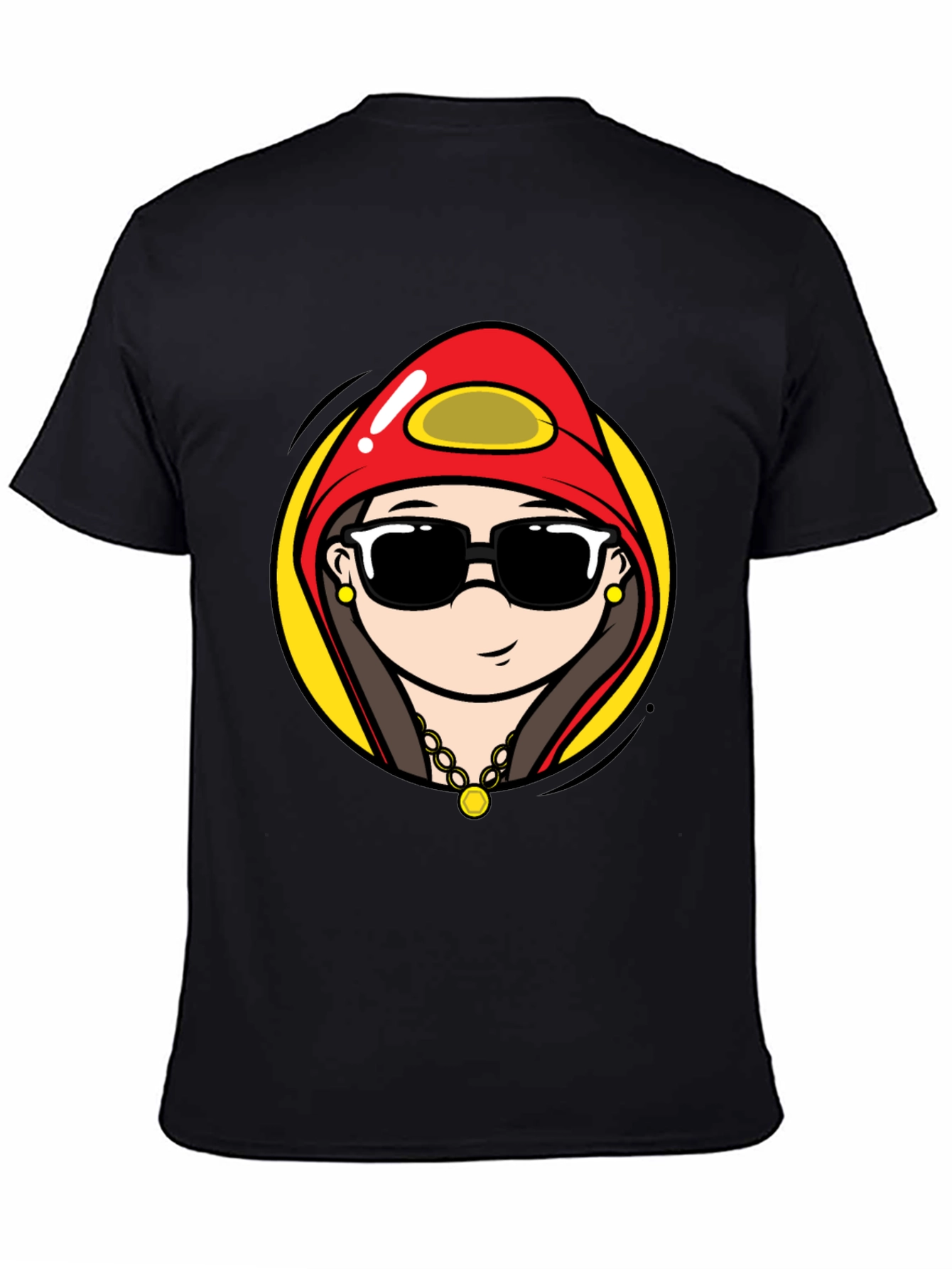 Cartoon Character Black T-Shirt