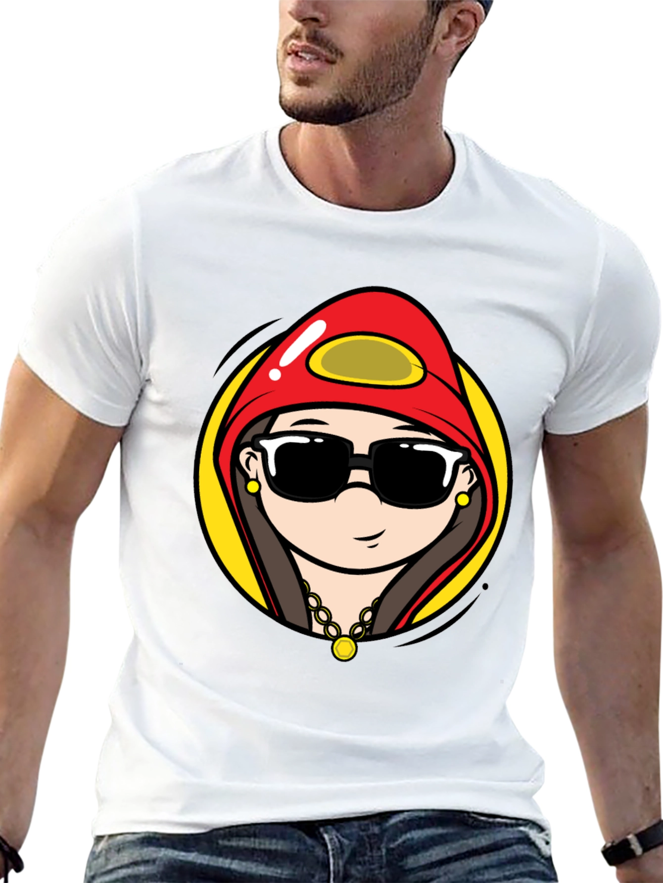 Cartoon Character Black T-Shirt
