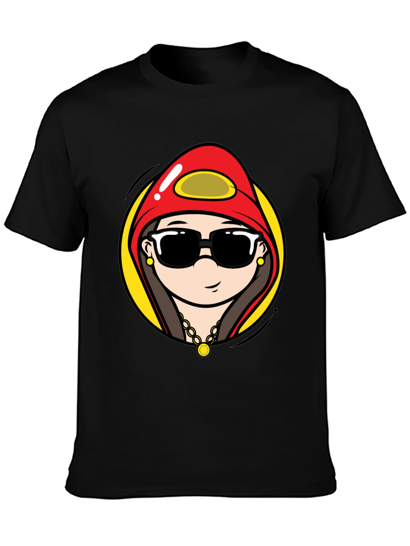 Cartoon Character Black T-Shirt