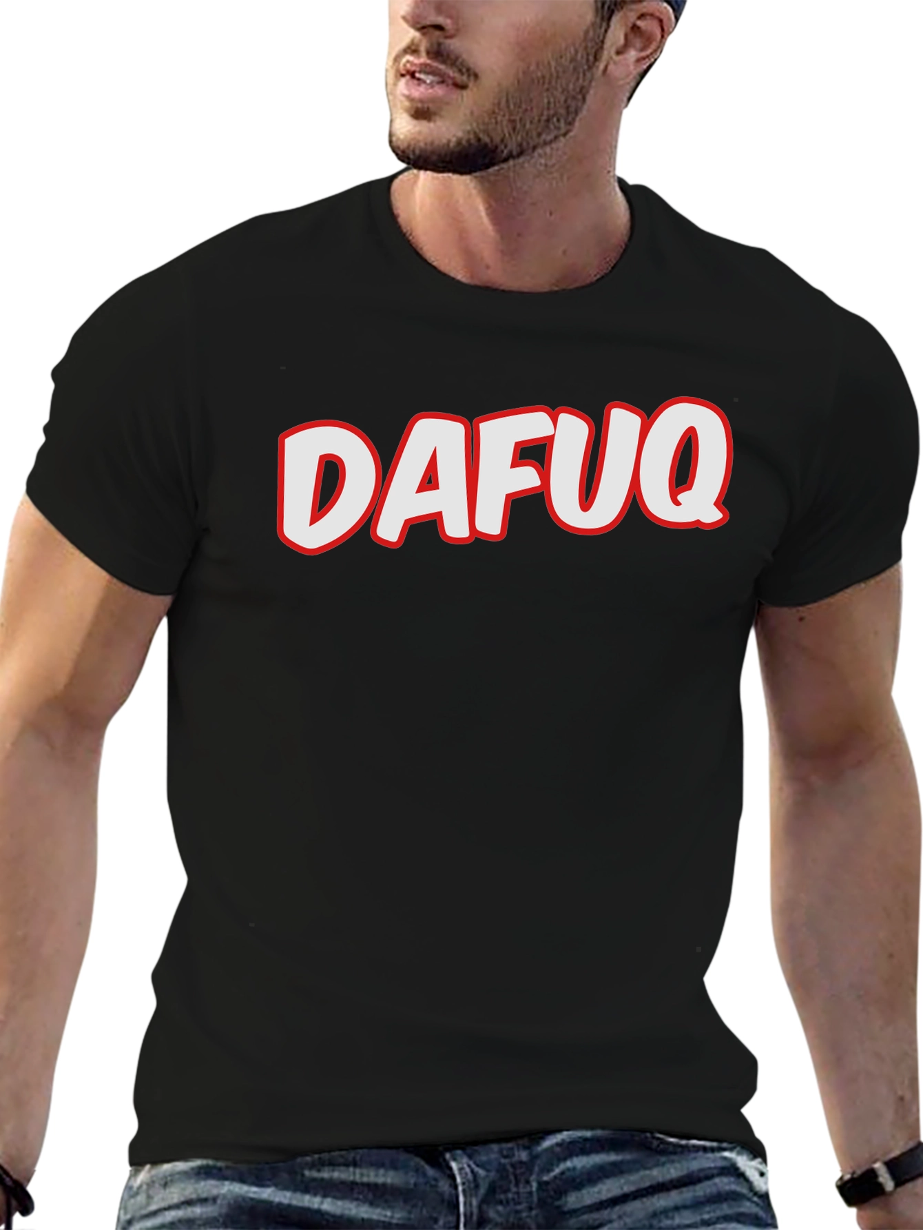 DAFUQ Graphic T-Shirt - Mens Black Tee