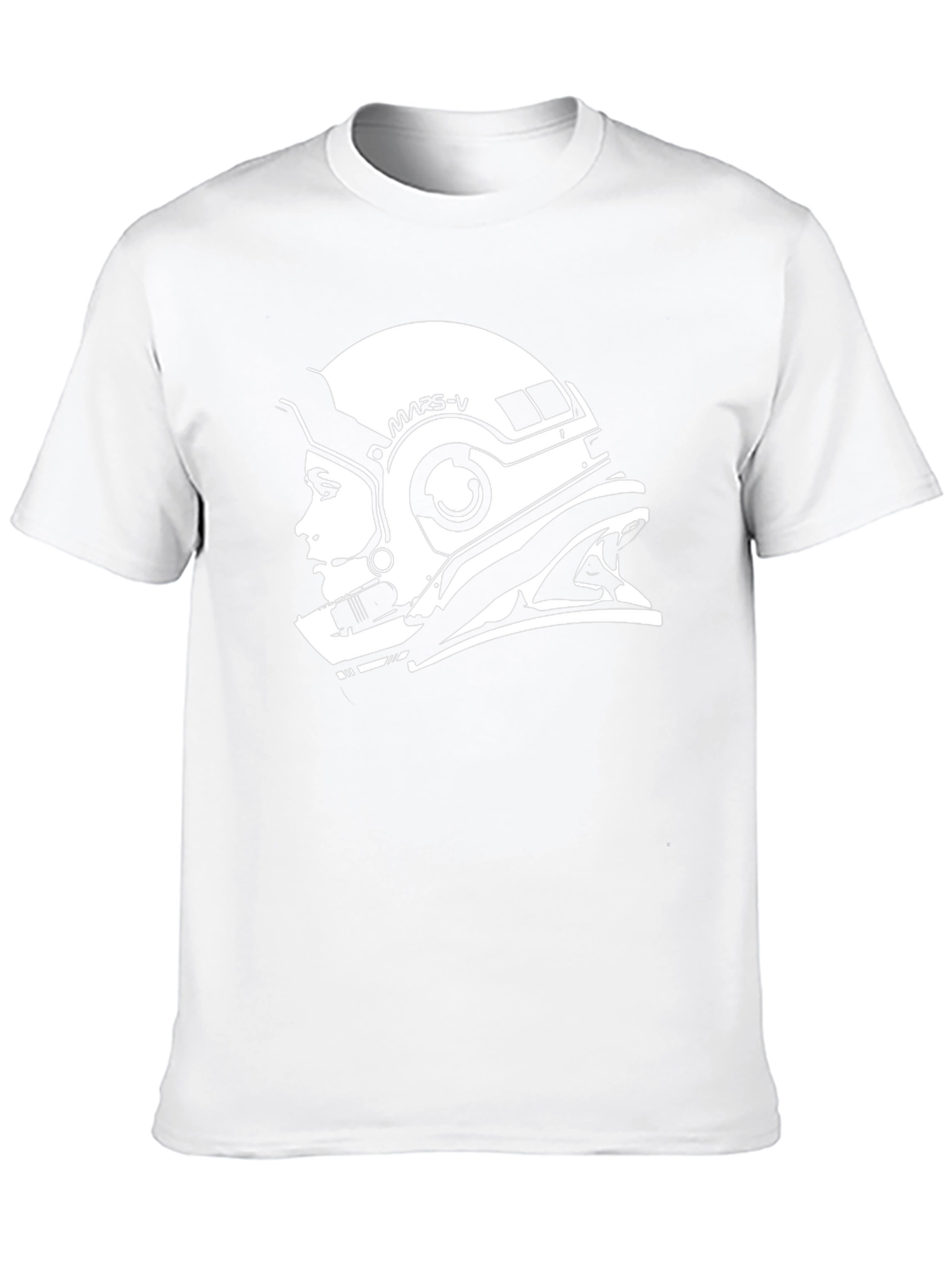 Mars-V Astronaut Helmet Graphic Black T-Shirt