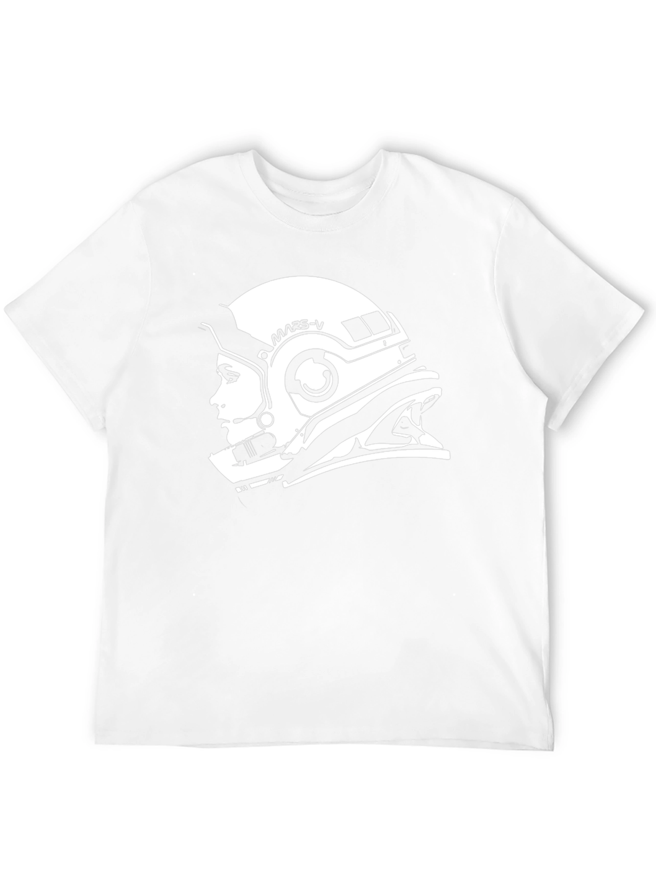 Mars-V Astronaut Helmet Graphic Black T-Shirt