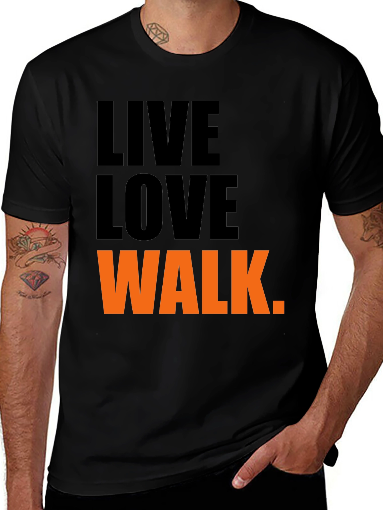 Live Love Walk T-Shirt - Black