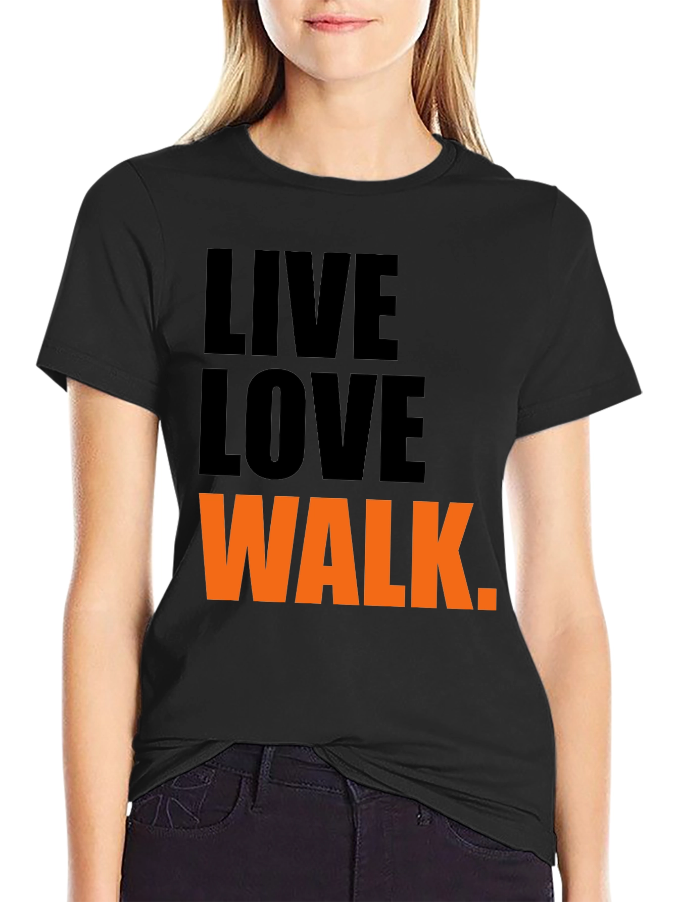Live Love Walk T-Shirt - Black