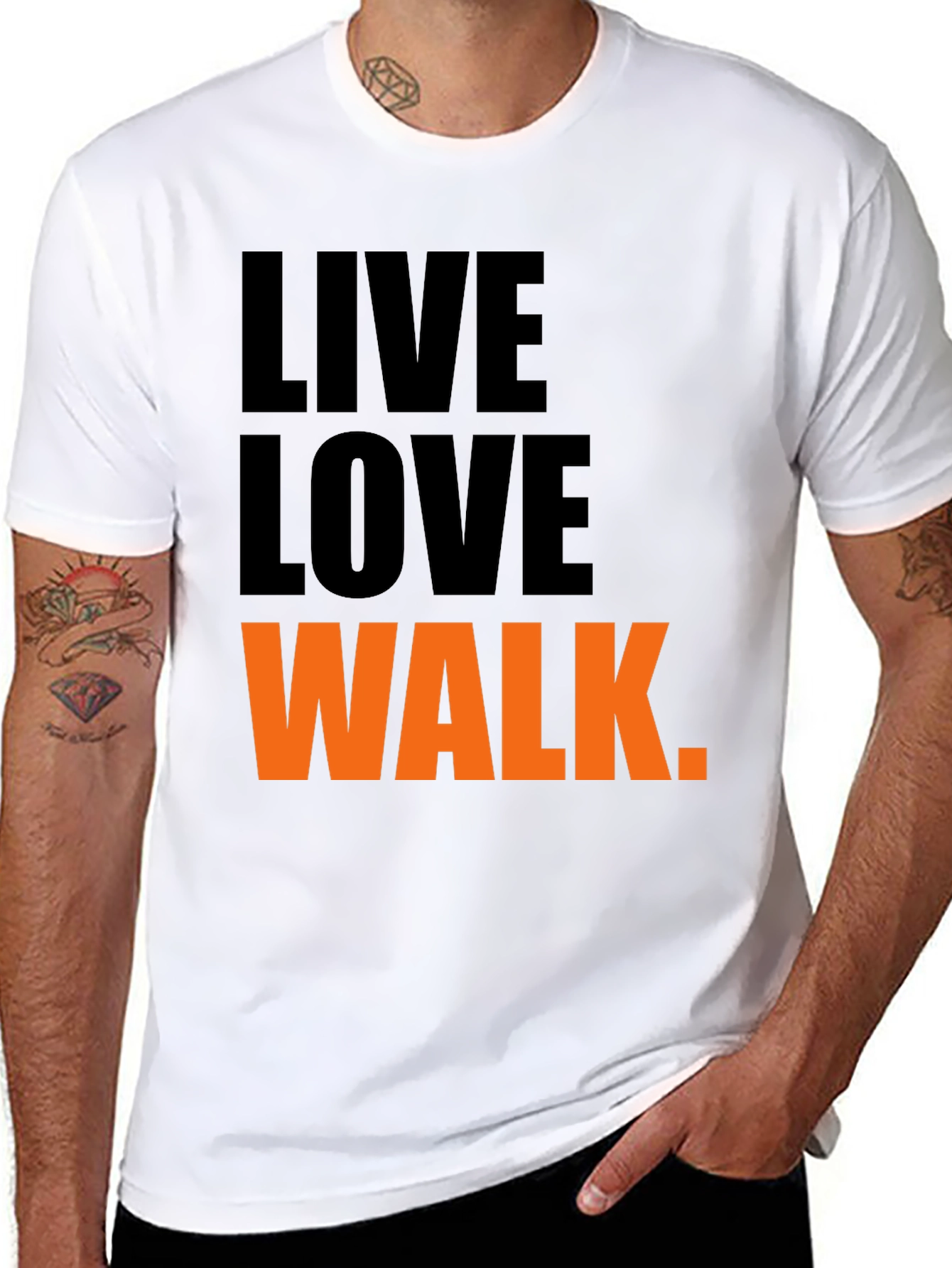 Live Love Walk T-Shirt - Black