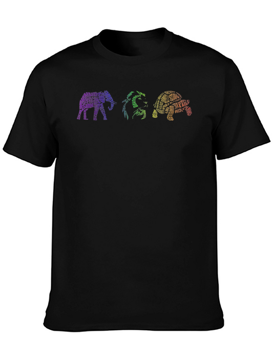 Animal Word Art Graphic T-Shirt