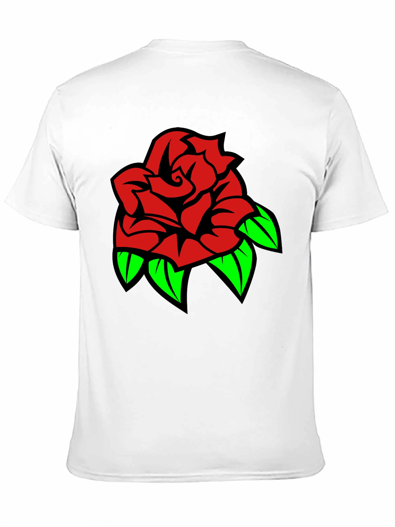 Rose Graphic Tee - Stylish Black T-Shirt