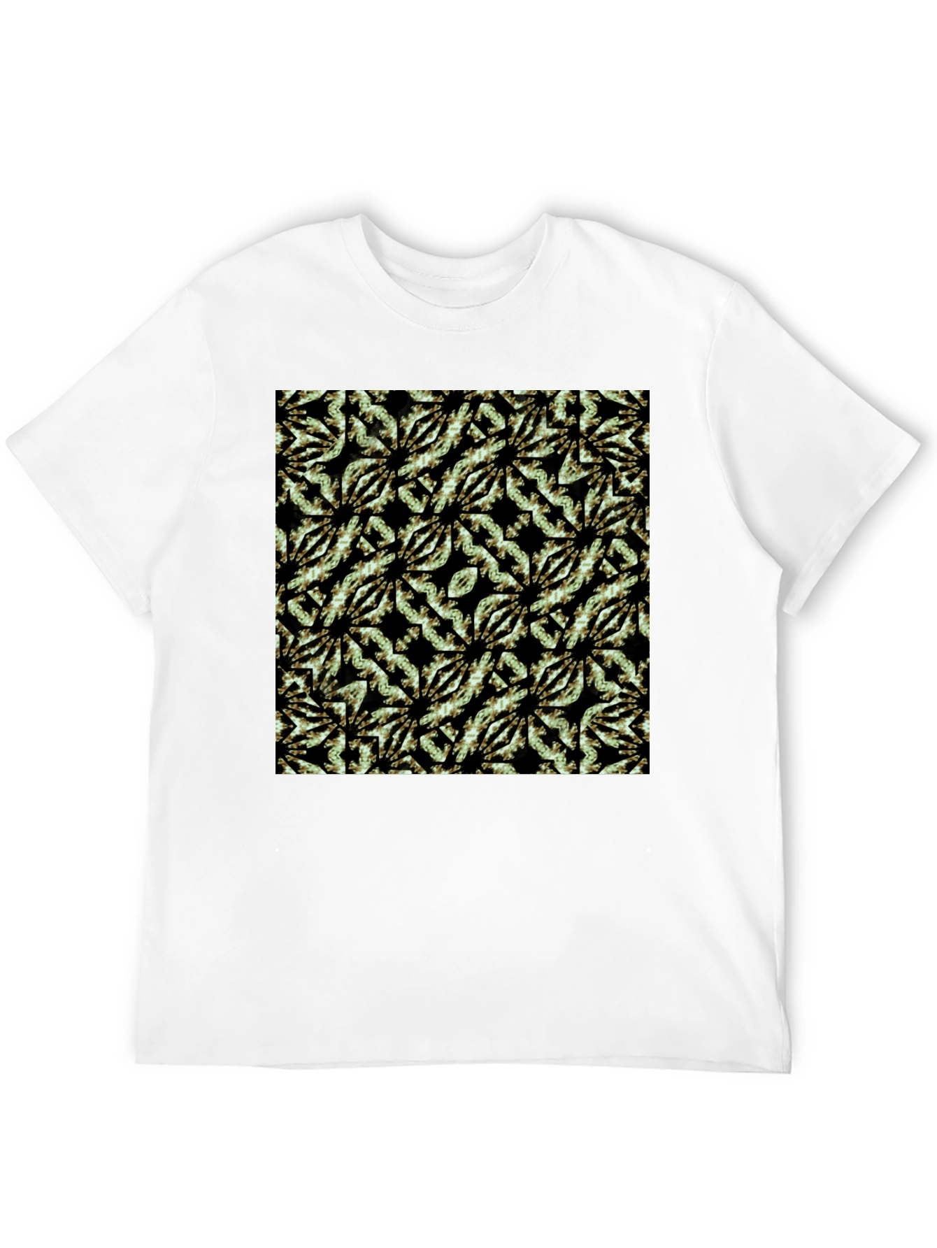 Abstract Pattern Black T-Shirt