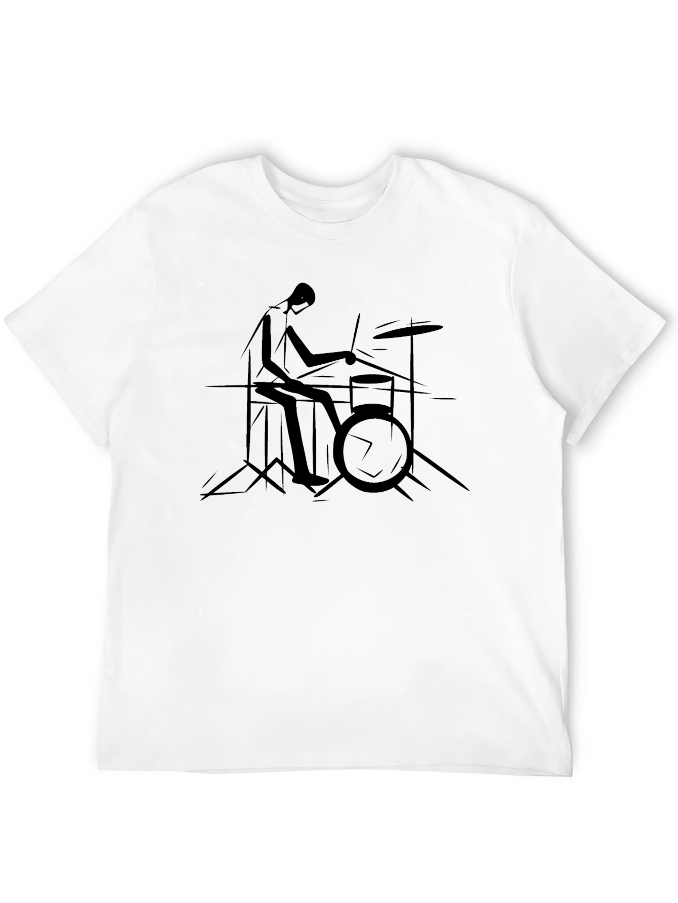 Drummer Graphic Tee - Stylish Black T-Shirt