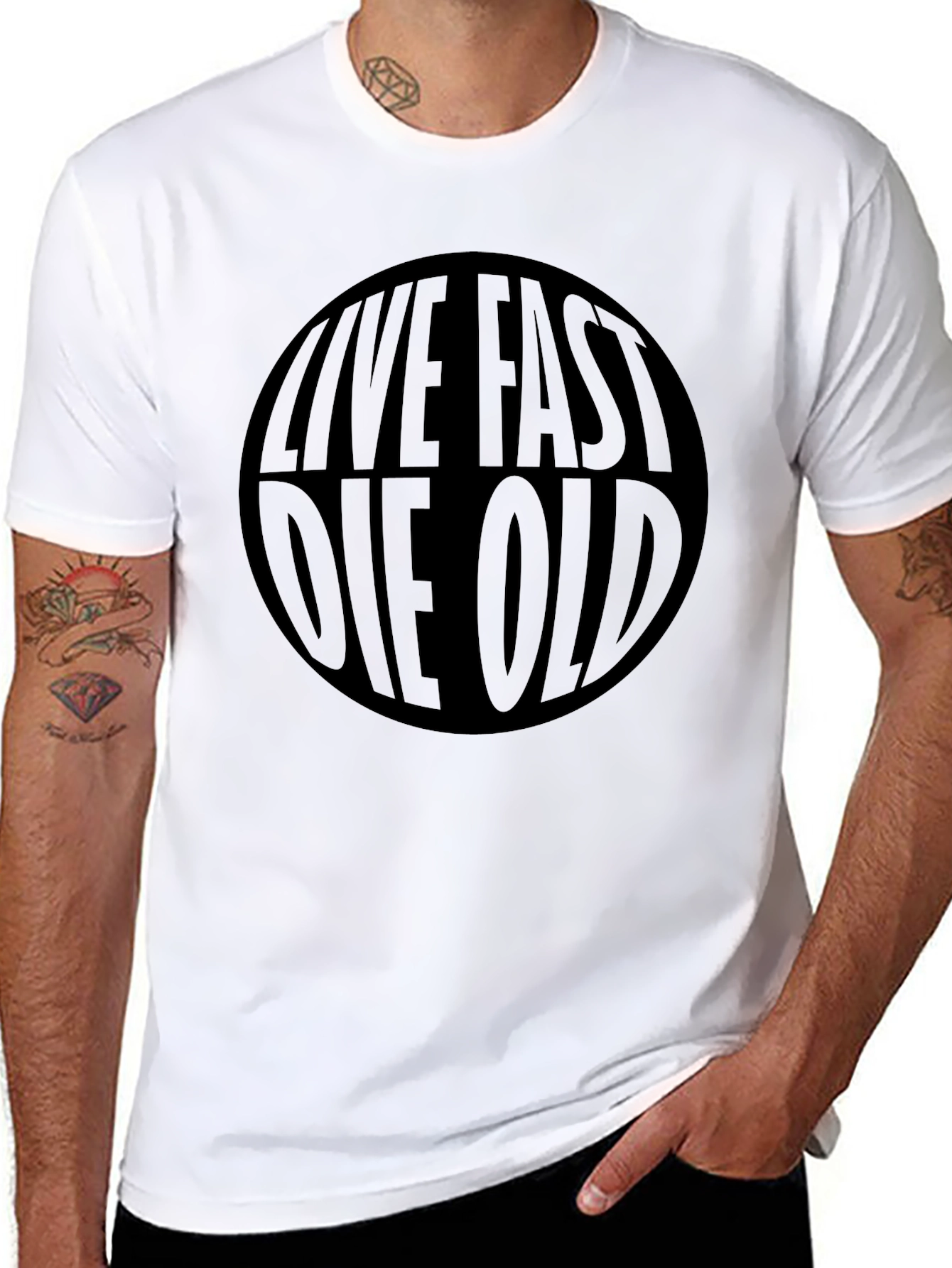 Live Fast Die Old Graphic T-Shirt