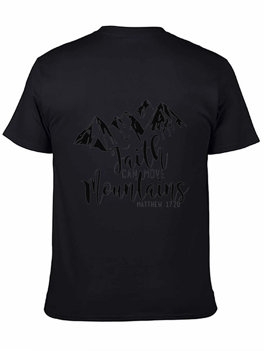 Faith Can Move Mountains Black T-Shirt