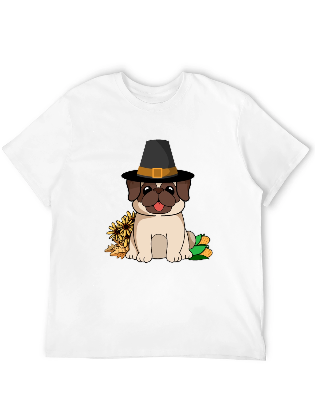 Pug Thanksgiving T-Shirt - Pilgrim Dog