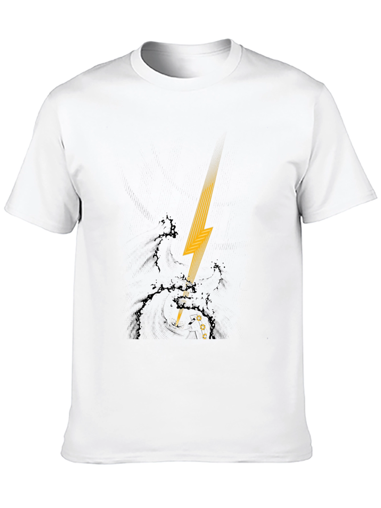 Lightning Bolt Graphic Black T-Shirt