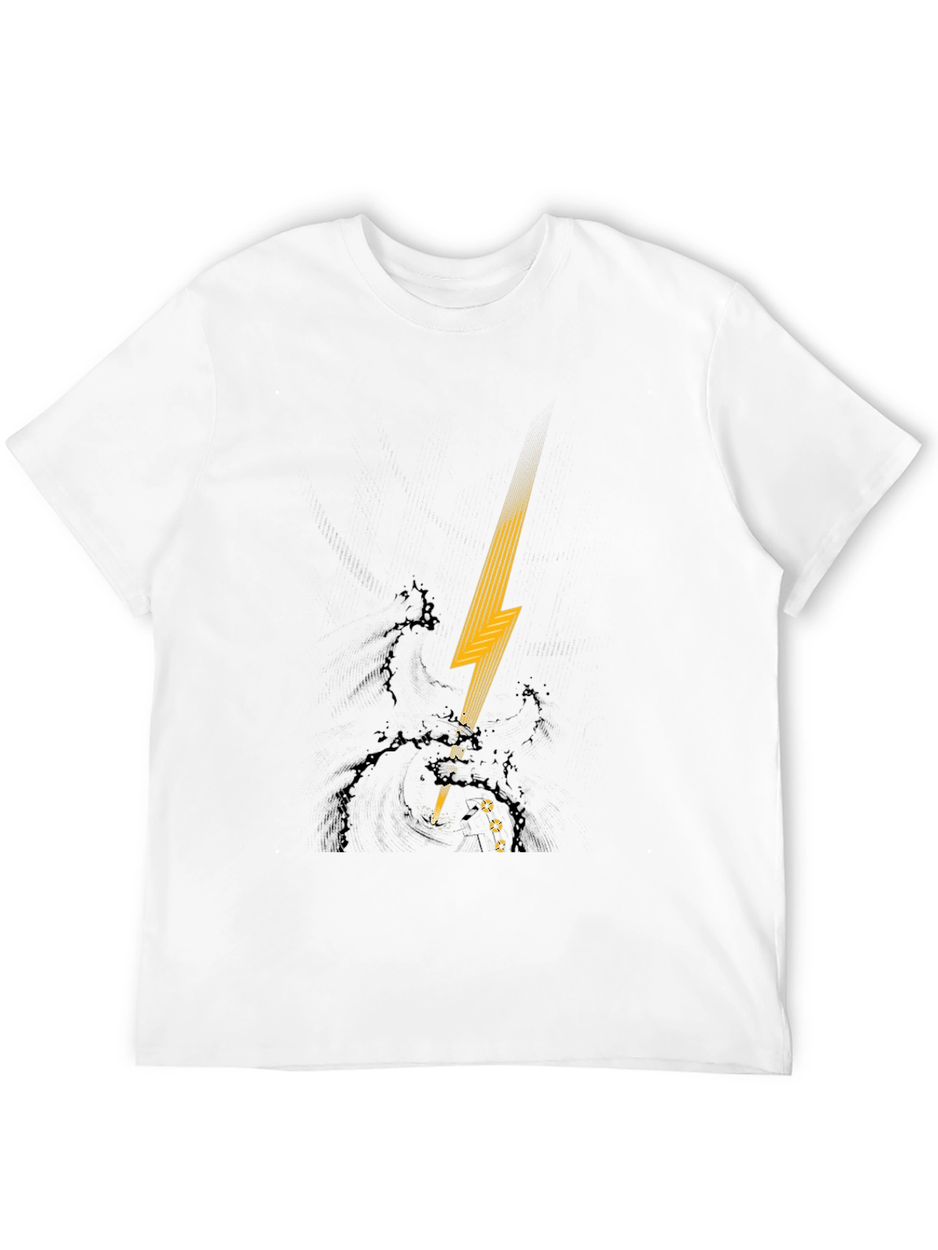 Lightning Bolt Graphic Black T-Shirt