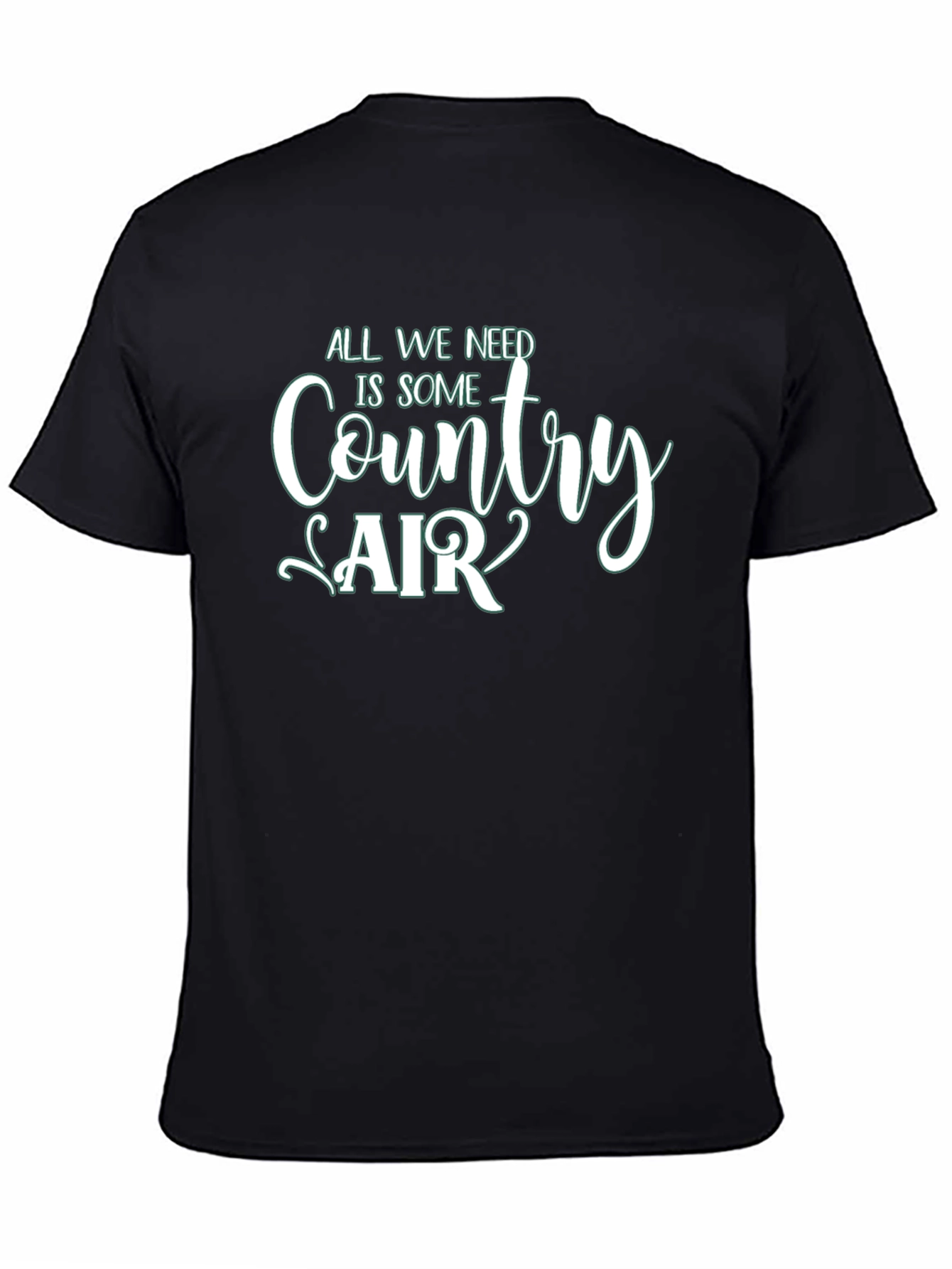 Country Air Graphic Tee - Relaxed Fit Black T-Shirt