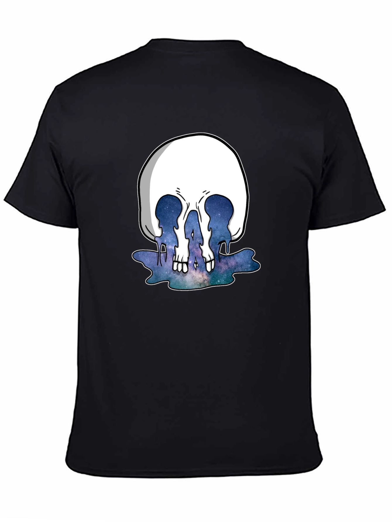 Melting Galaxy Skull T-Shirt - Unique Graphic Tee