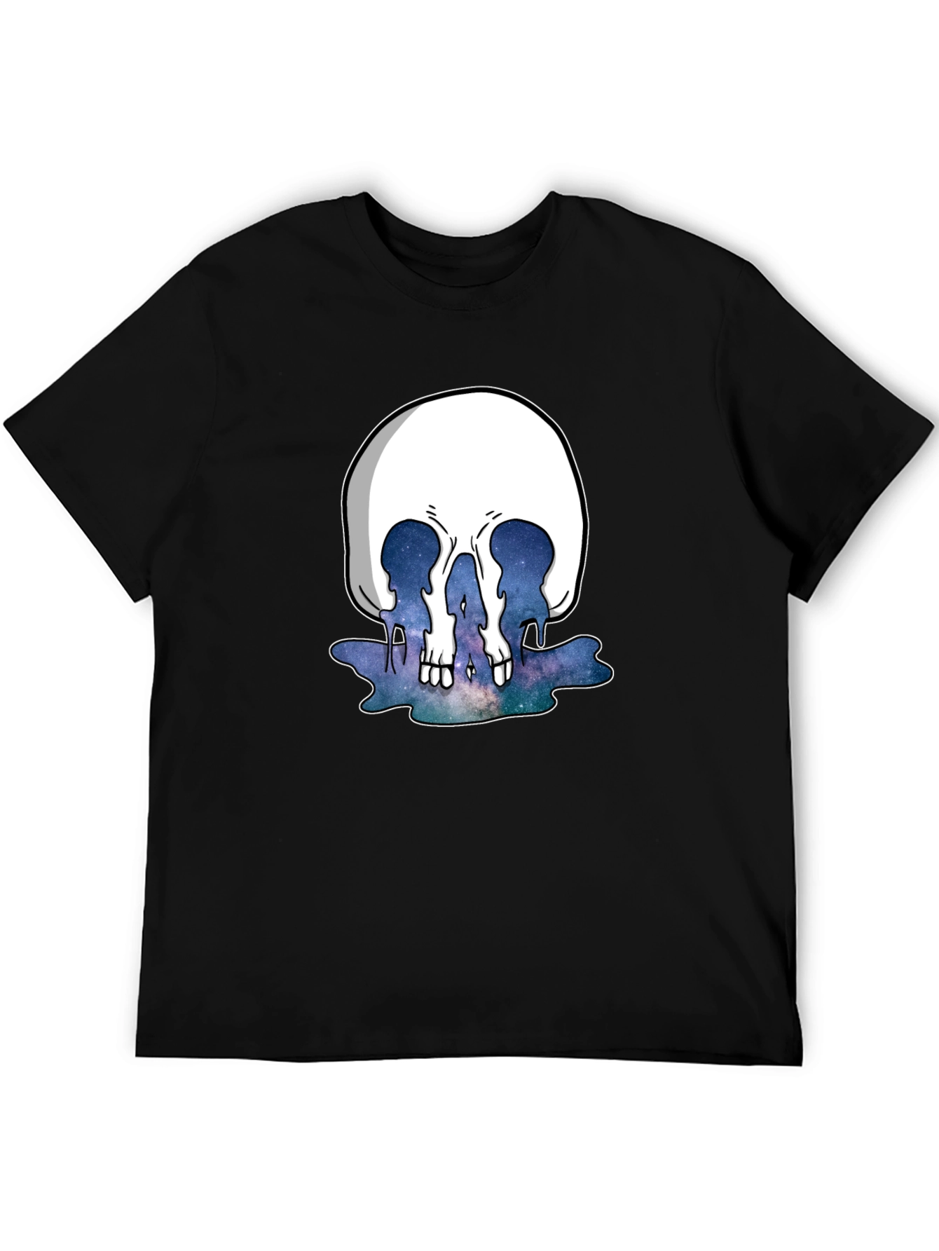 Melting Galaxy Skull T-Shirt - Unique Graphic Tee