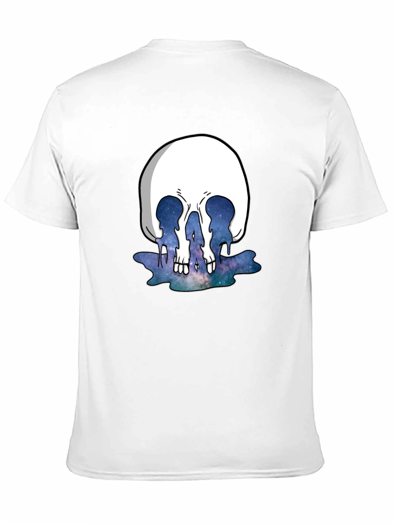 Melting Galaxy Skull T-Shirt - Unique Graphic Tee