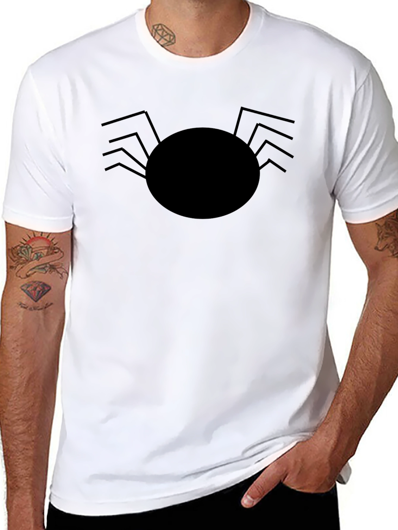 Spider Graphic T-Shirt - Mens Casual Tee