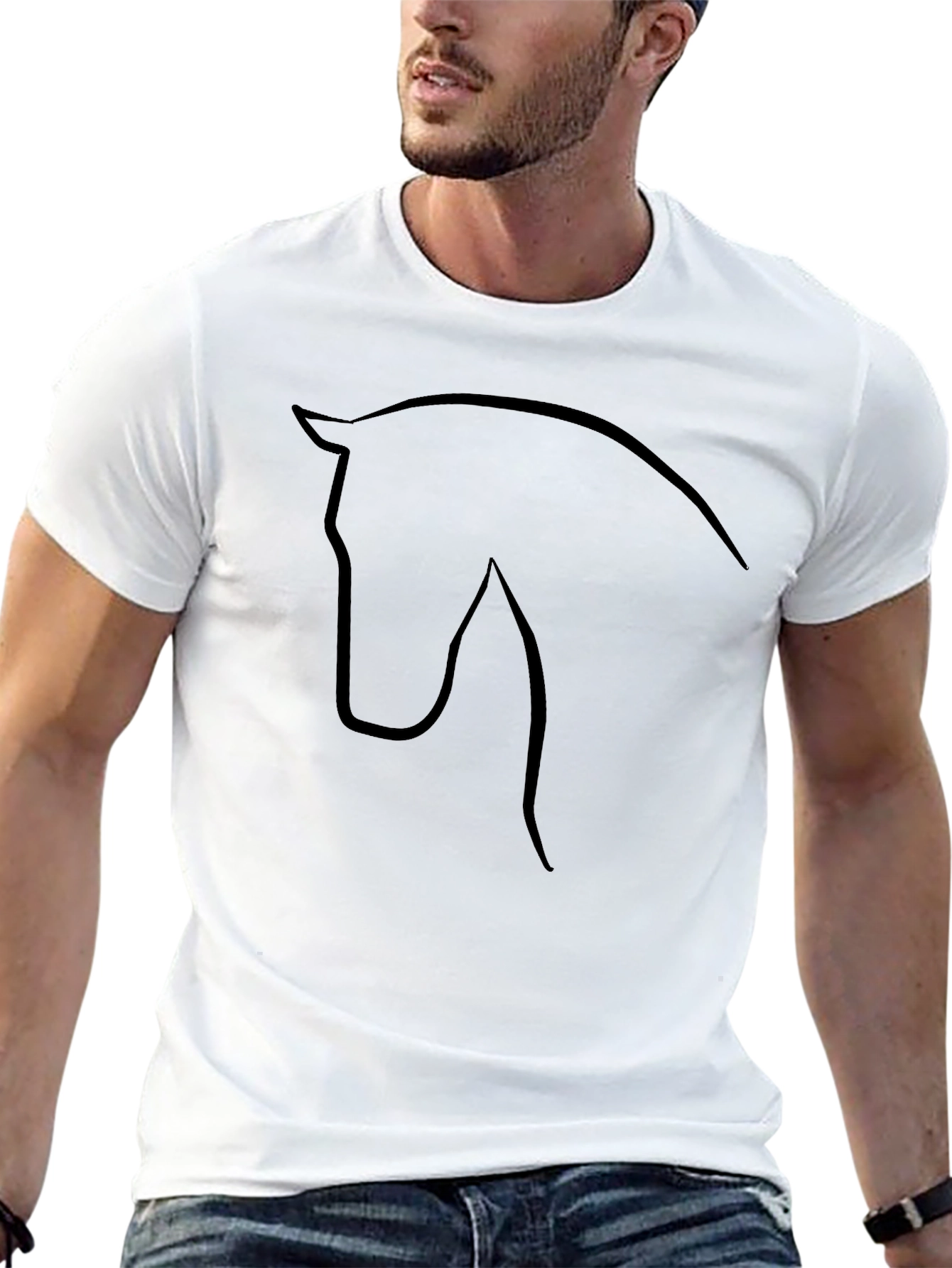 Horse Silhouette T-Shirt - Sleek Black Tee