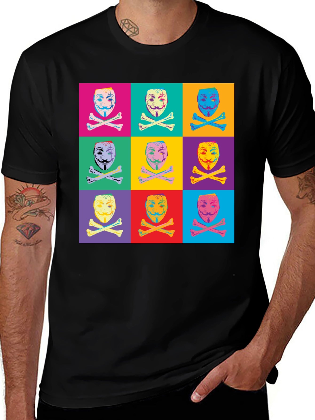 V for Vendetta Pop Art Graphic T-Shirt