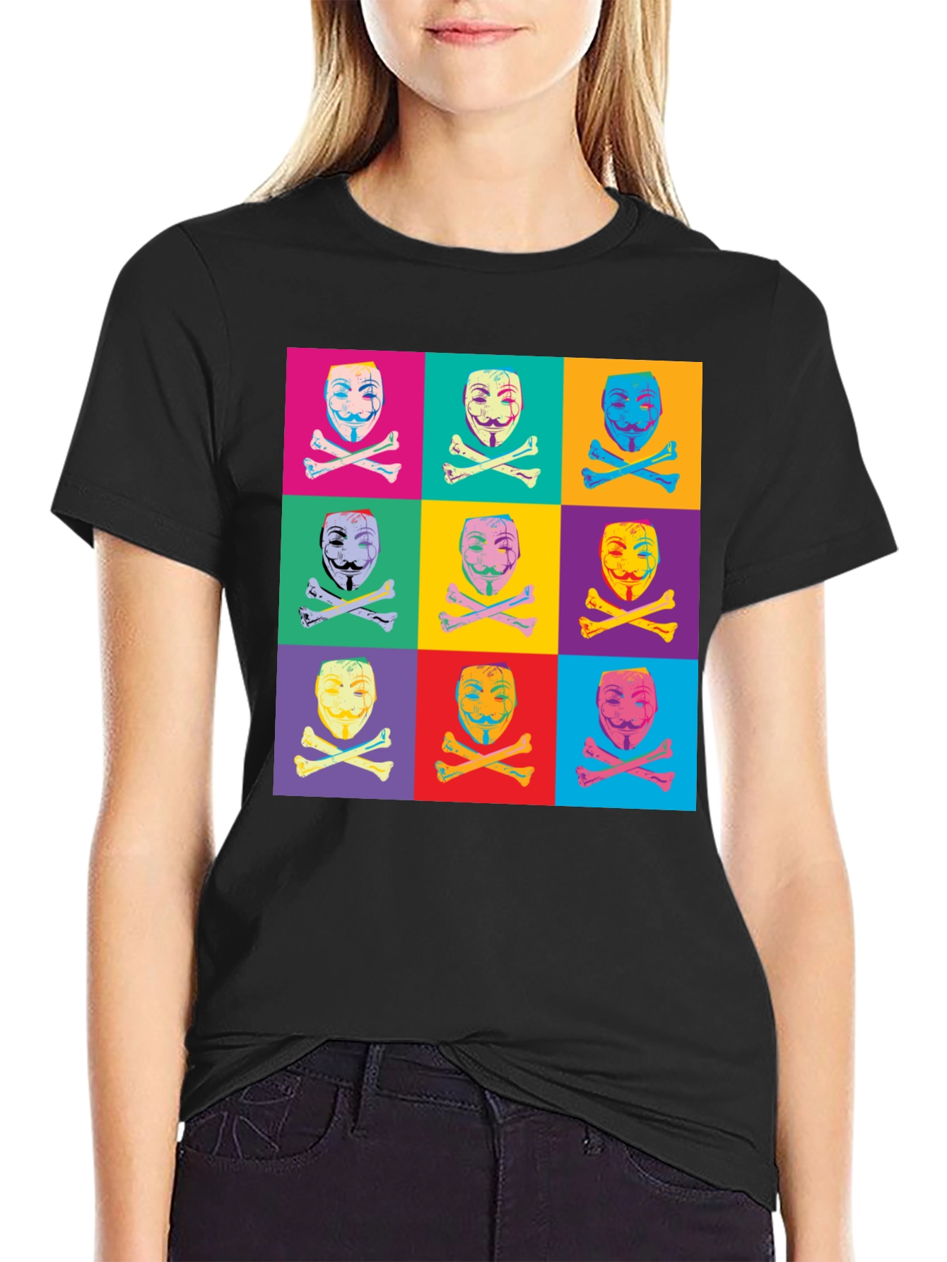V for Vendetta Pop Art Graphic T-Shirt