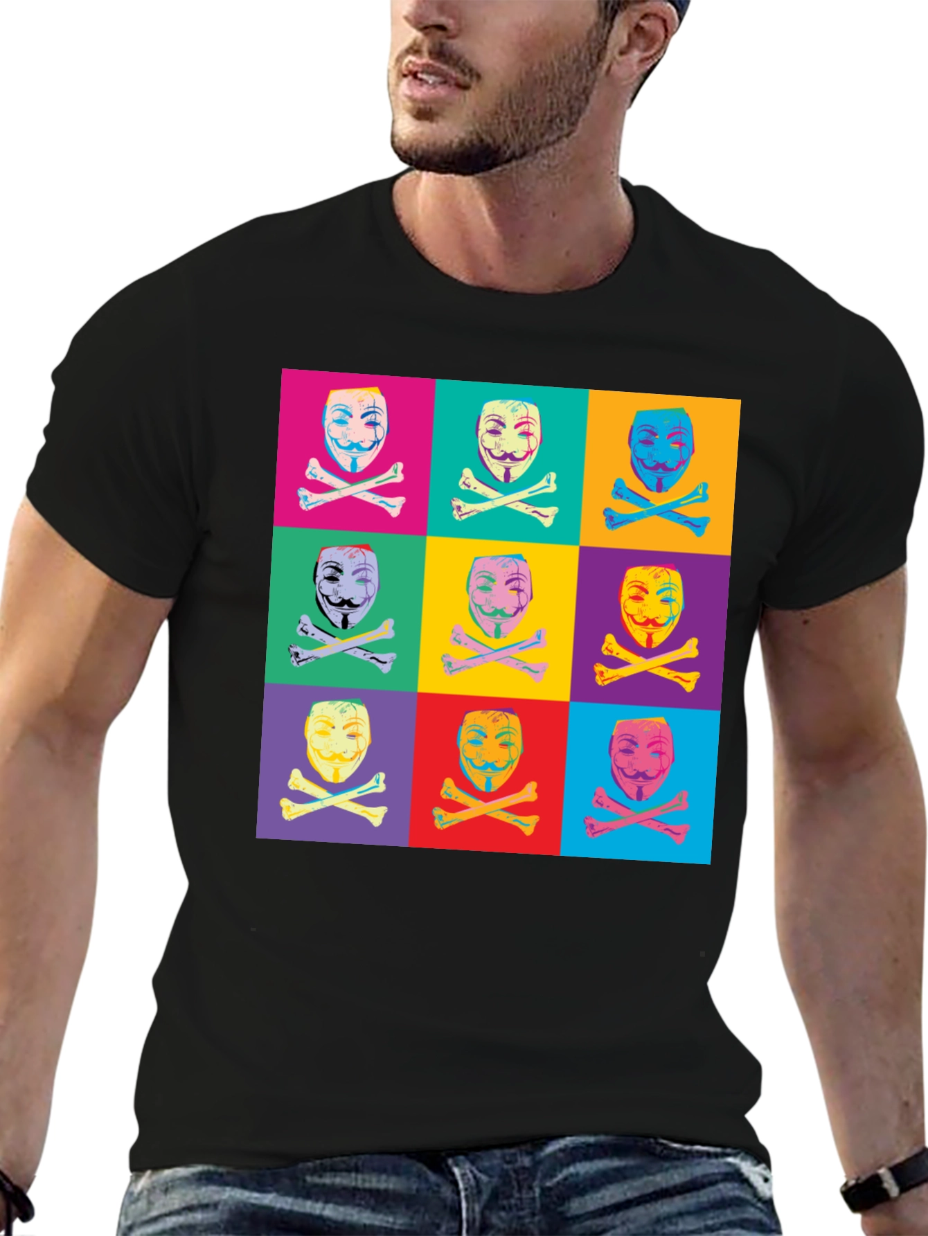 V for Vendetta Pop Art Graphic T-Shirt