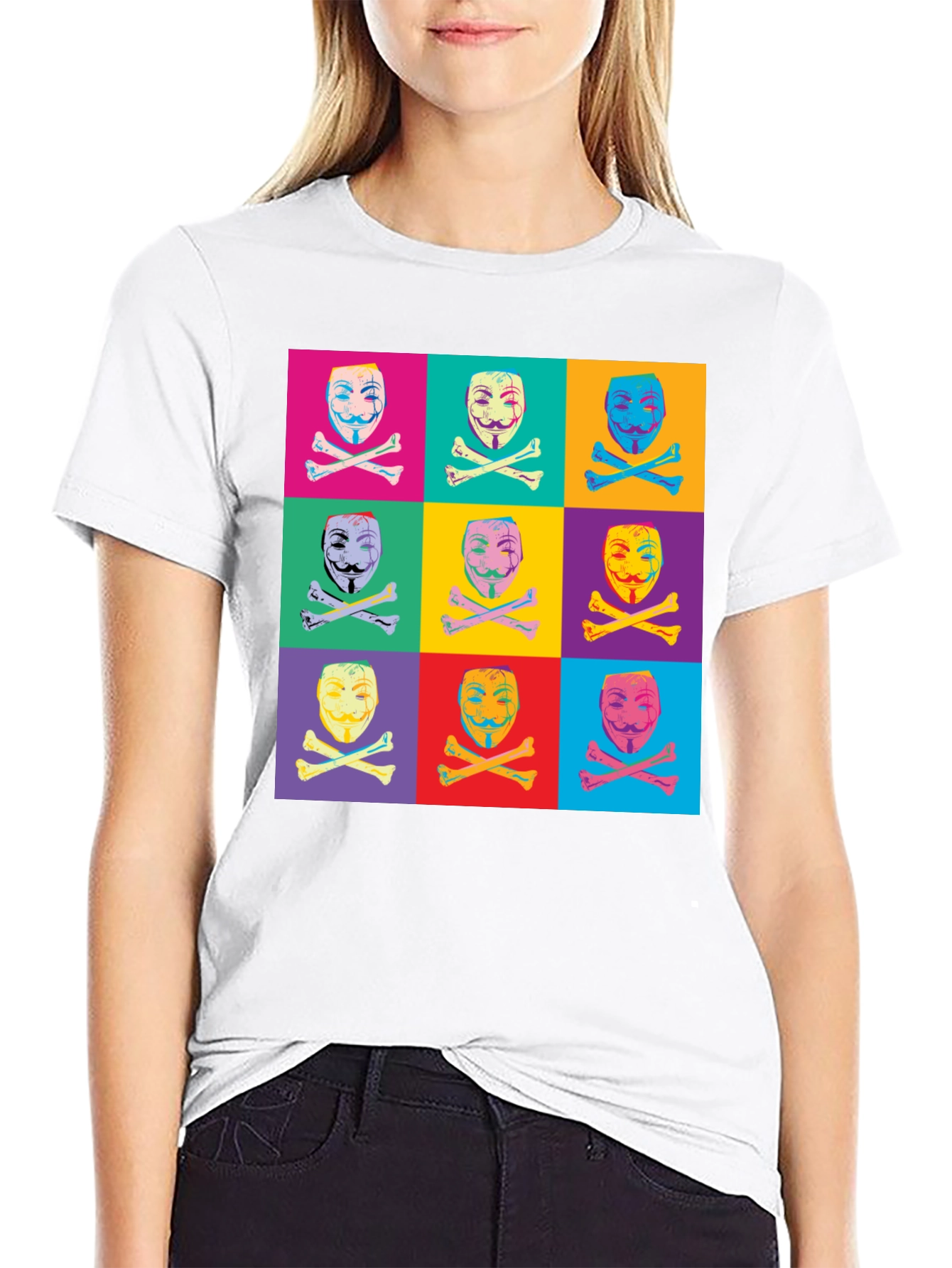 V for Vendetta Pop Art Graphic T-Shirt