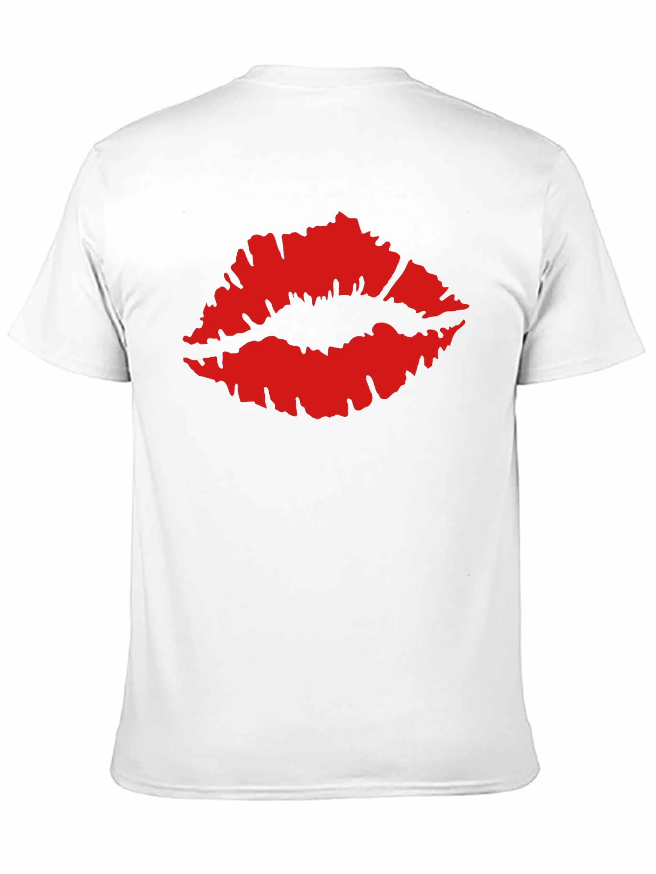 Kiss Lips Graphic Tee - Black Cotton T-Shirt