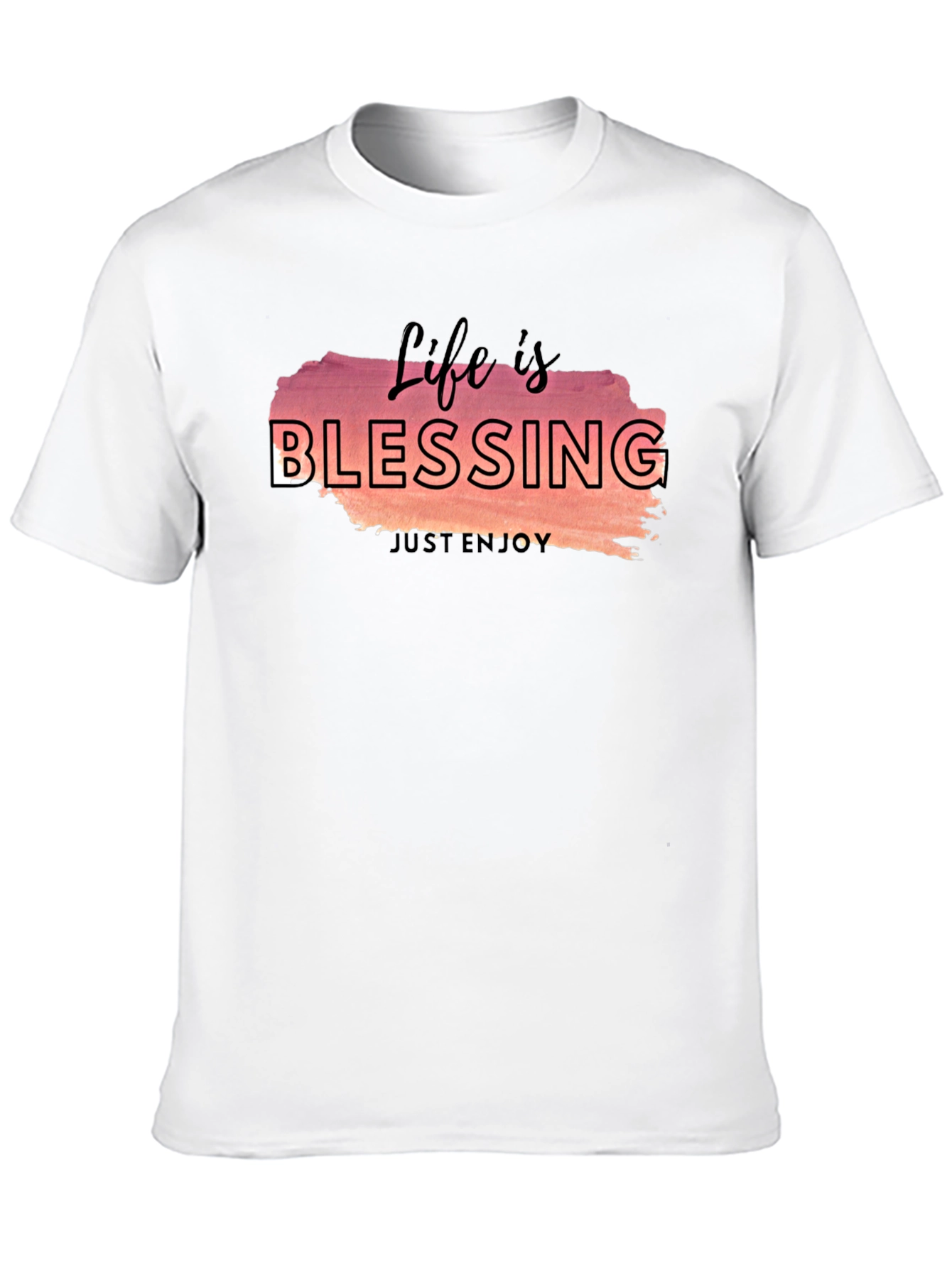 Life is Blessing Graphic Tee - Black
