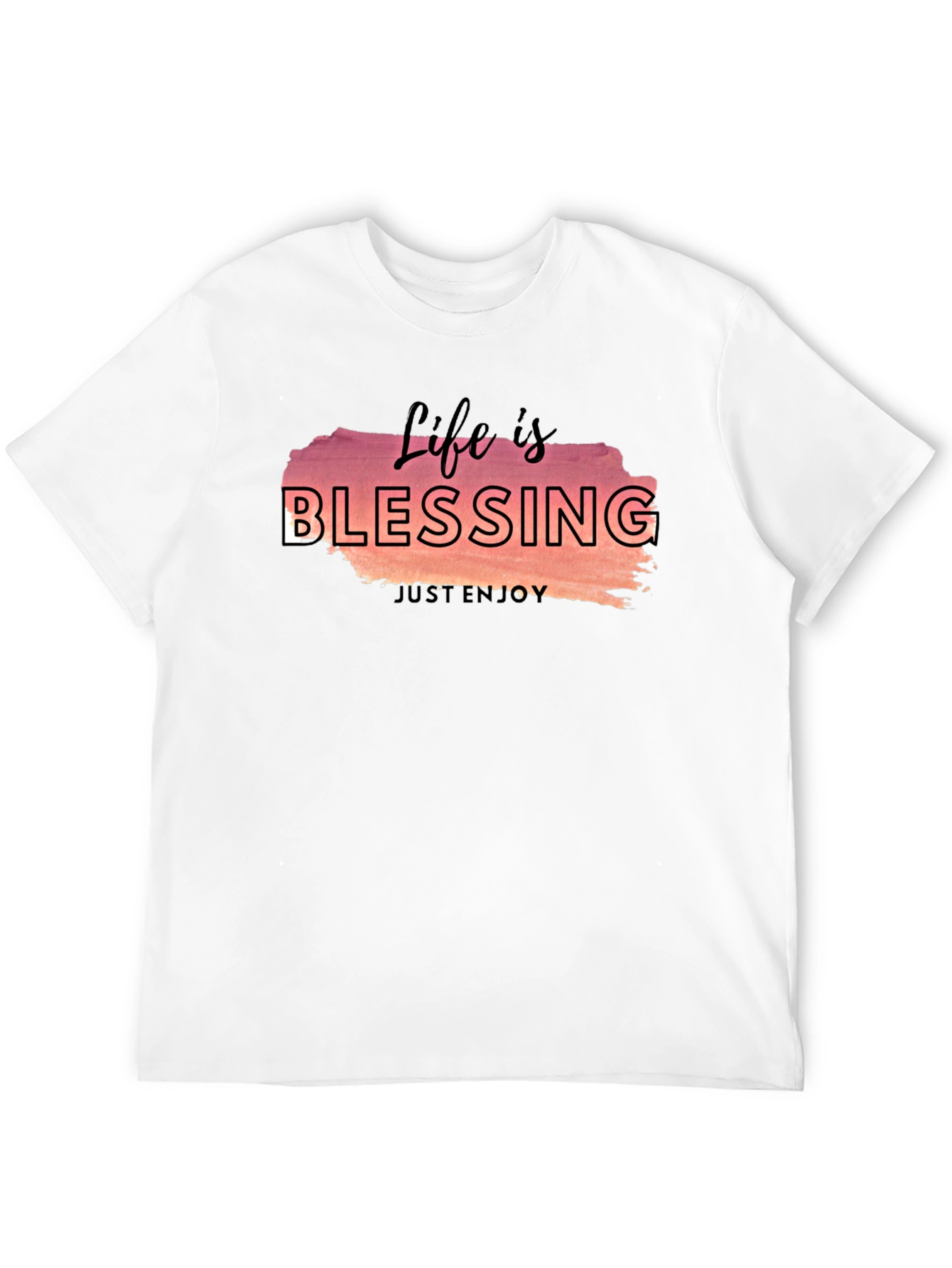 Life is Blessing Graphic Tee - Black