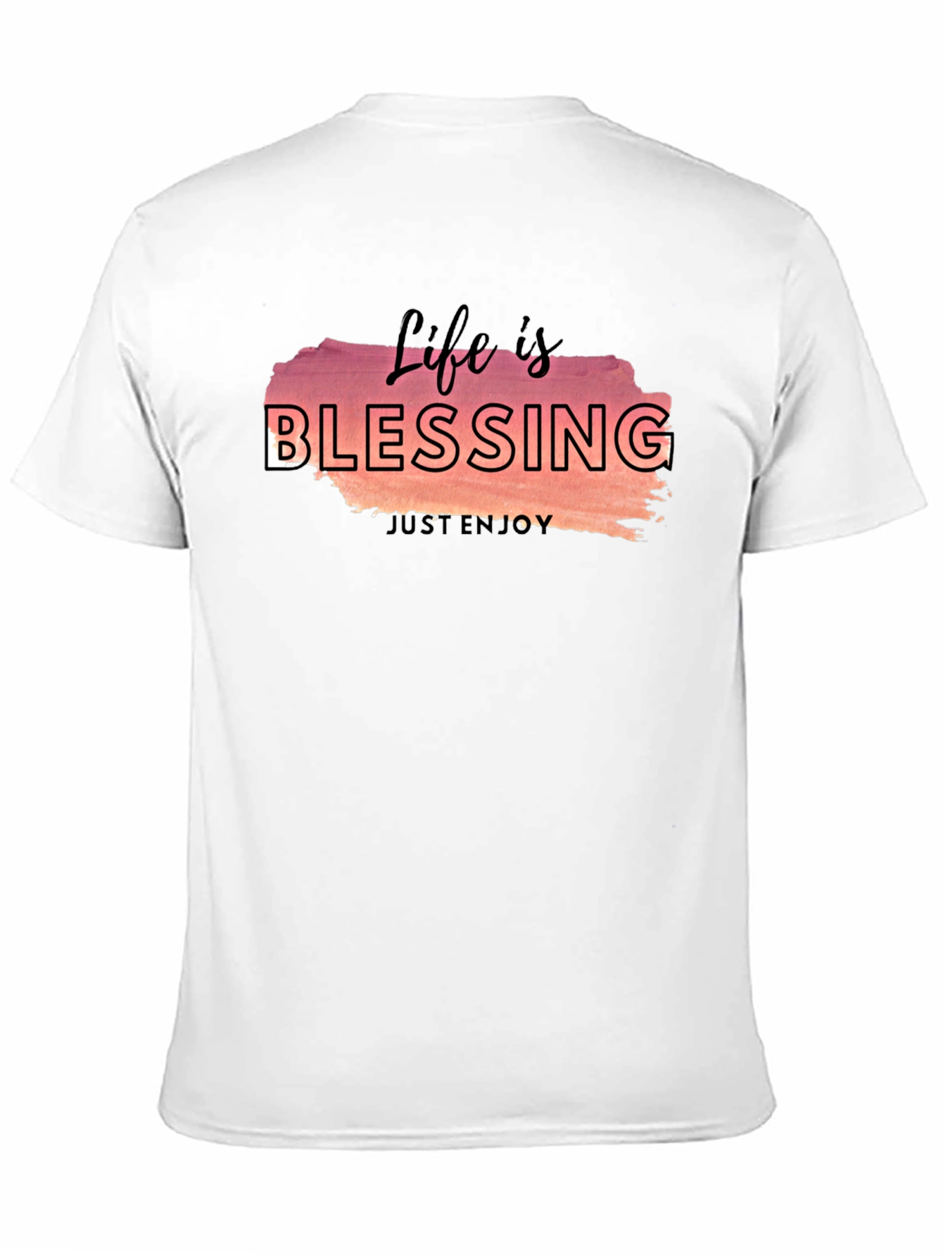 Life is Blessing Graphic Tee - Black