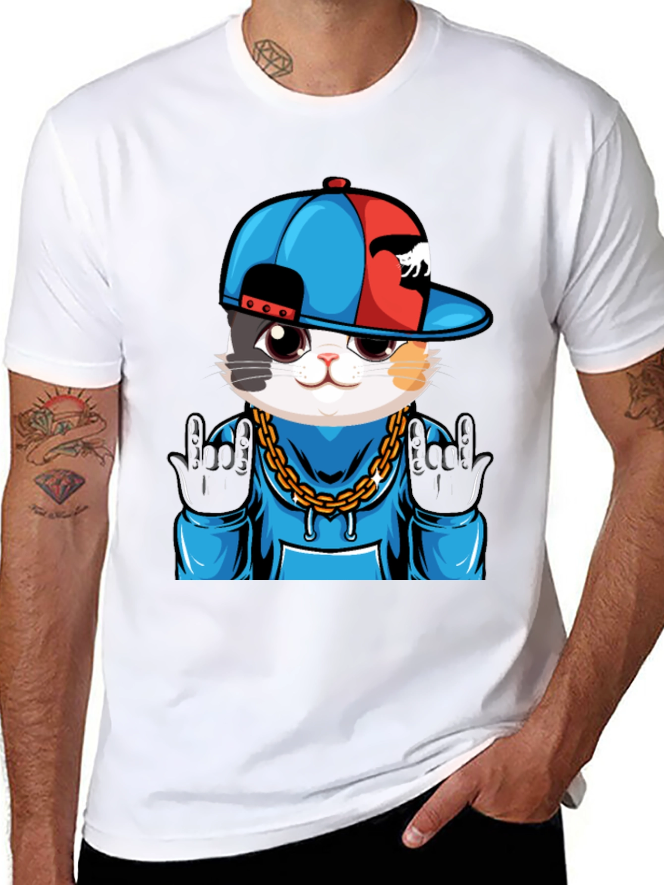 Cool Cat Graphic Tee - Urban Style