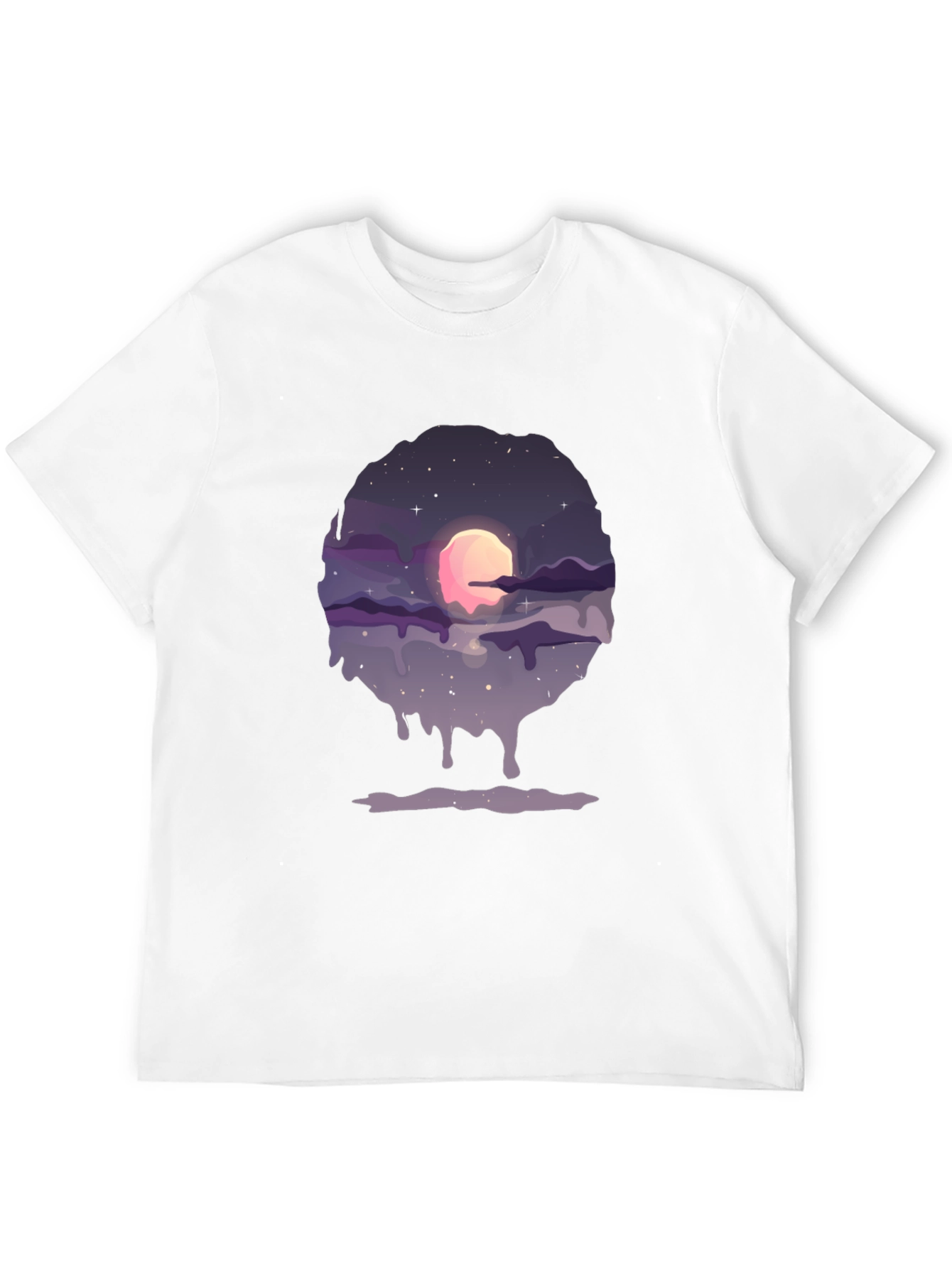 Galaxy Moon Drip Graphic T-Shirt