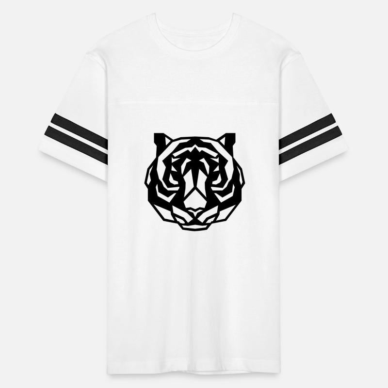 Roaring Geometry: Fierce Tiger Faces in Modern