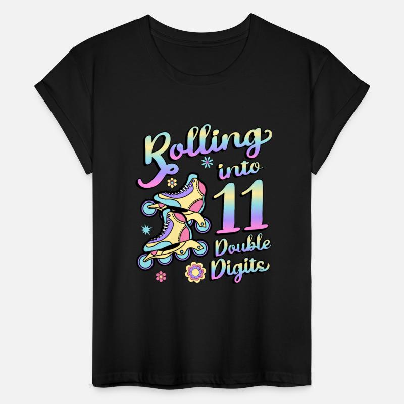 Rolling Into 11 Double Digits Floral Skaters 11th