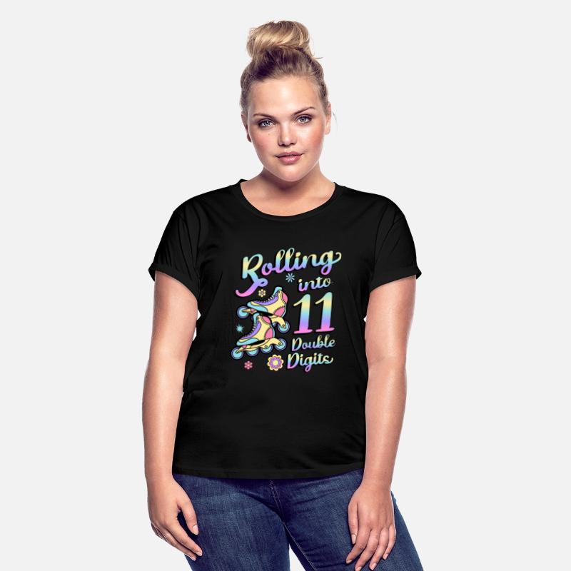 Rolling Into 11 Double Digits Floral Skaters 11th