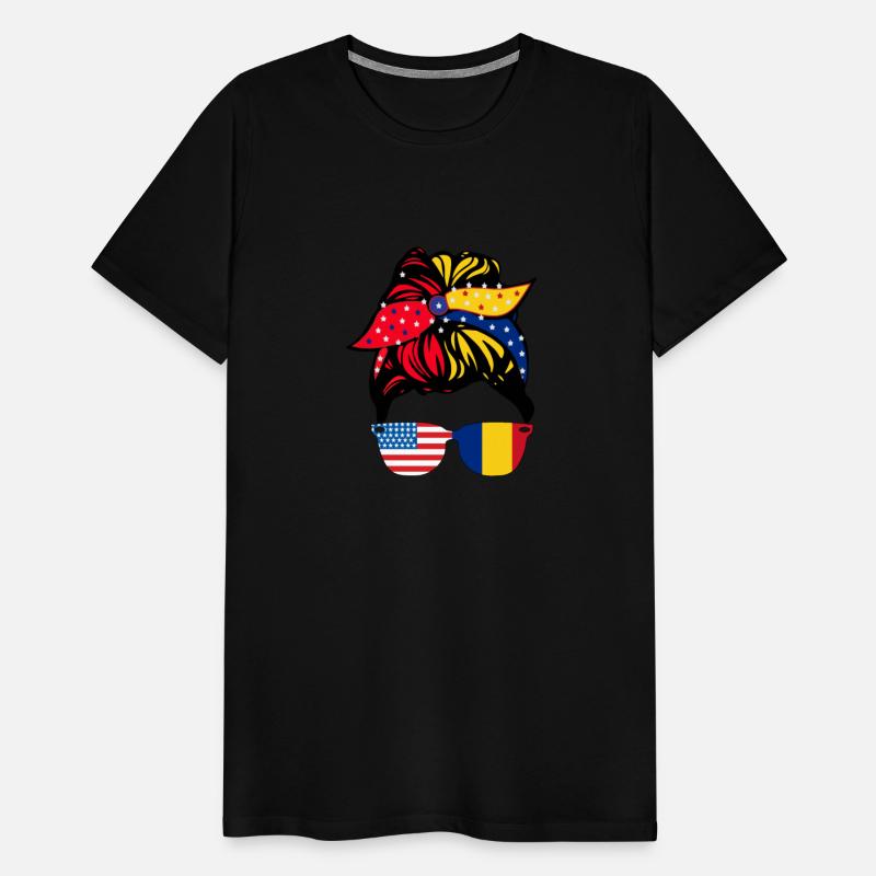 Romanian American Flag Girl USA